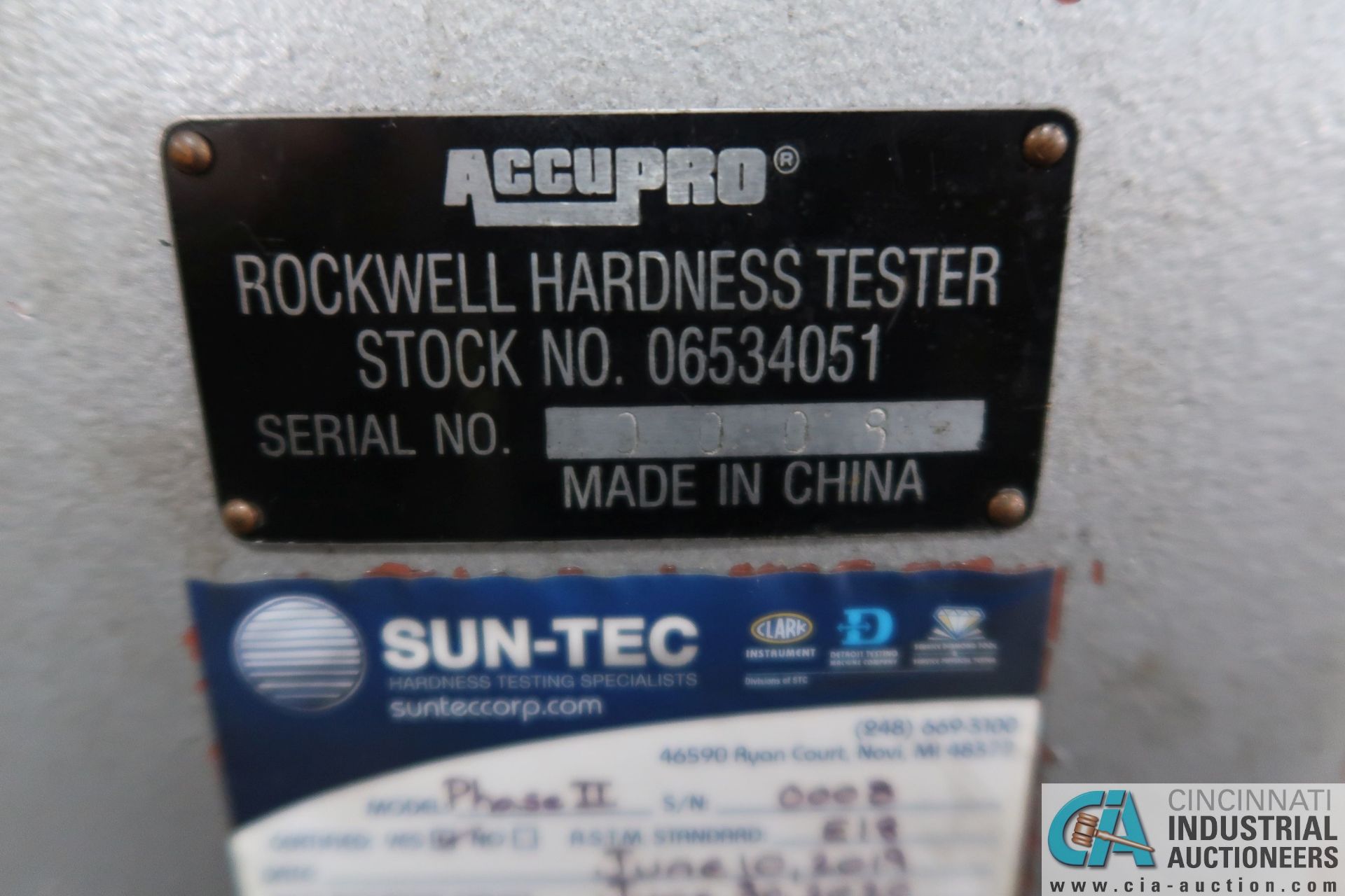 ACCUPRO / ROCKWELL HARDNESS TESTER - Image 3 of 3