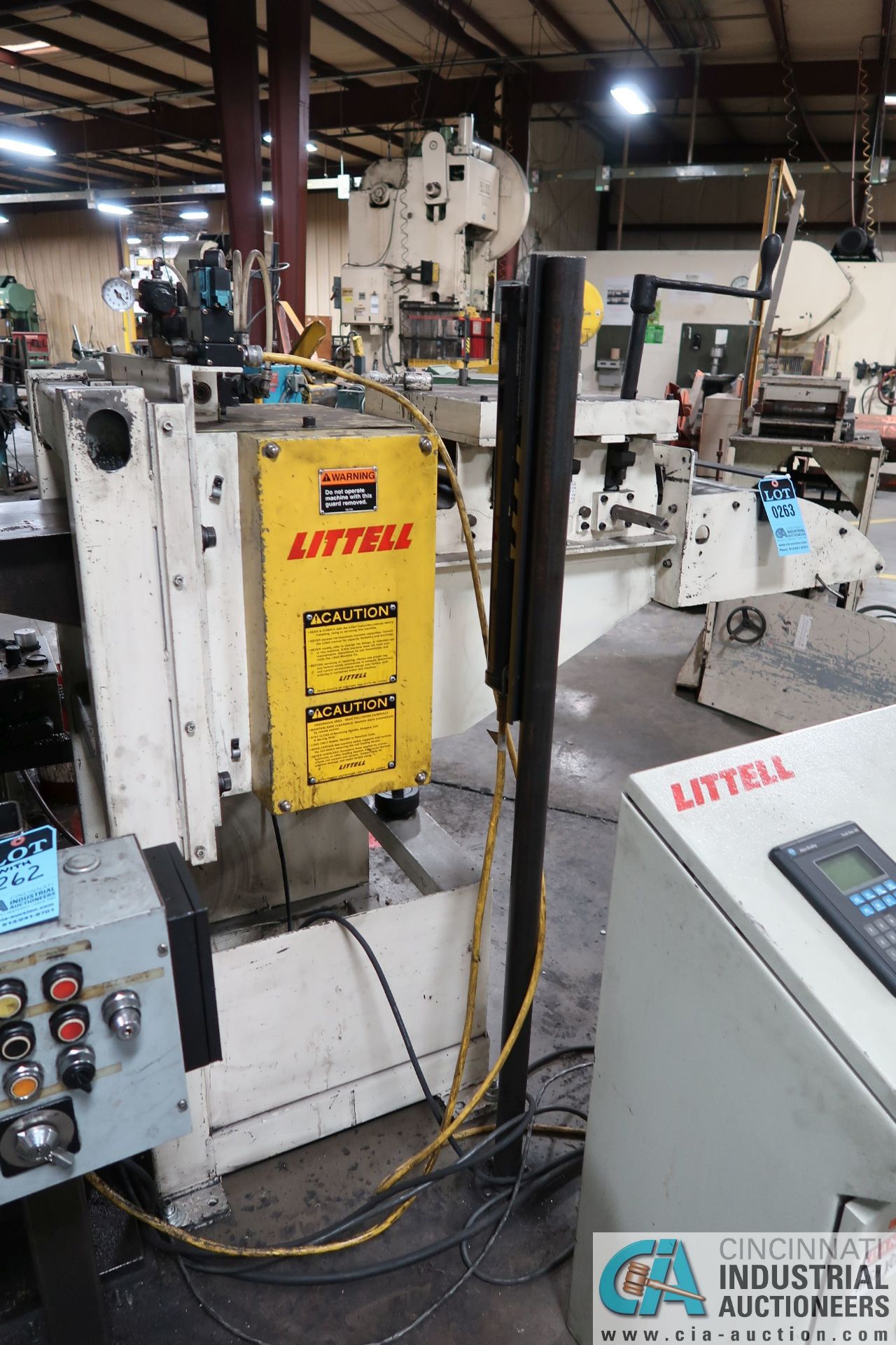 12" LITTELL MODEL 300-12 SERVO FEED; S/N 95278-05, WITH LITTELL CONTROL CABINET, .157 MAX THICKNESS, - Image 2 of 11