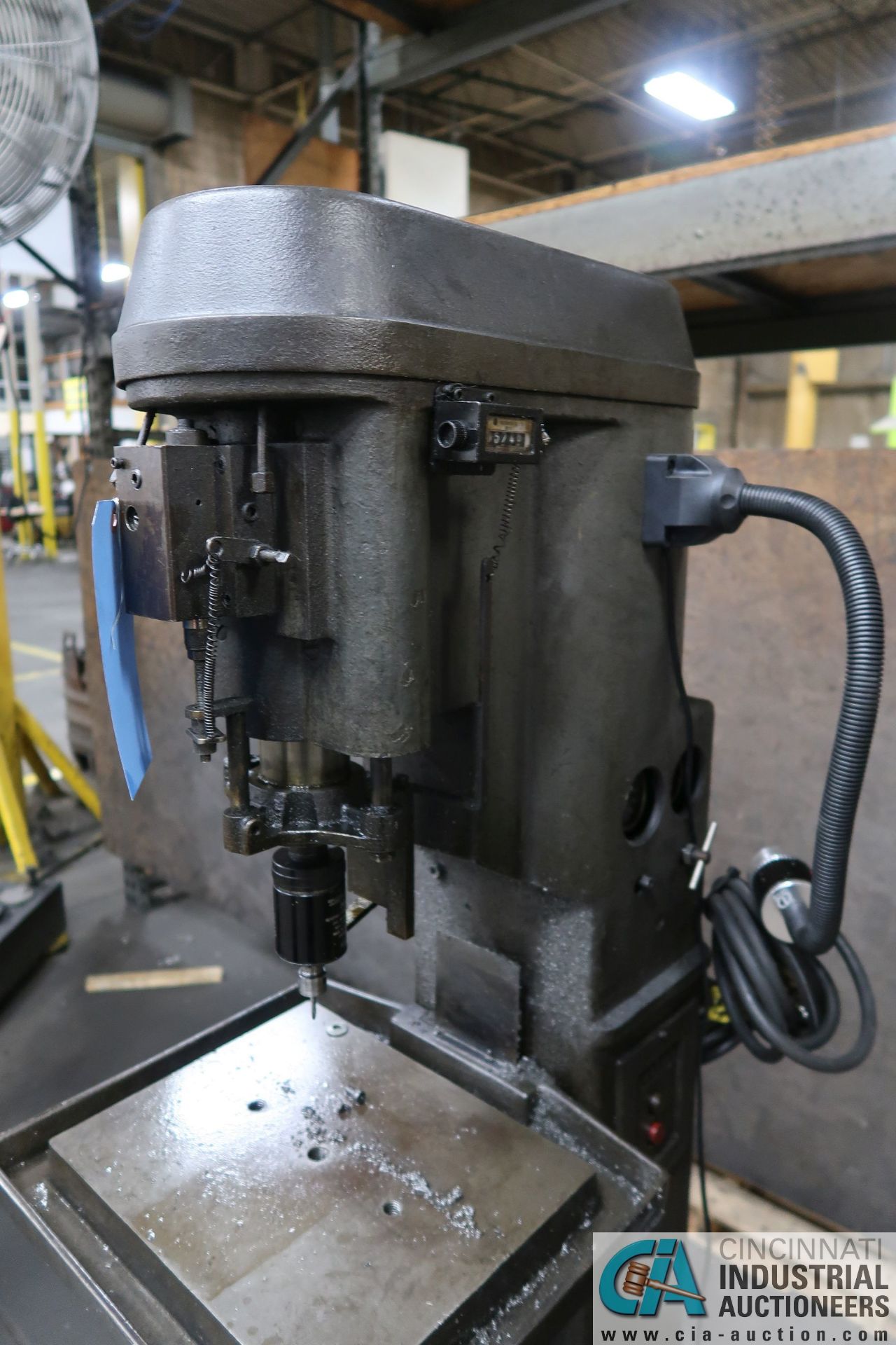 HASKINS TYPE 1CAP VERTICAL DRILL / TAPPING MACHINE; S/N T12238, WITH TAPMATIC 30X TAPPING HEAD, FOOT - Image 4 of 7