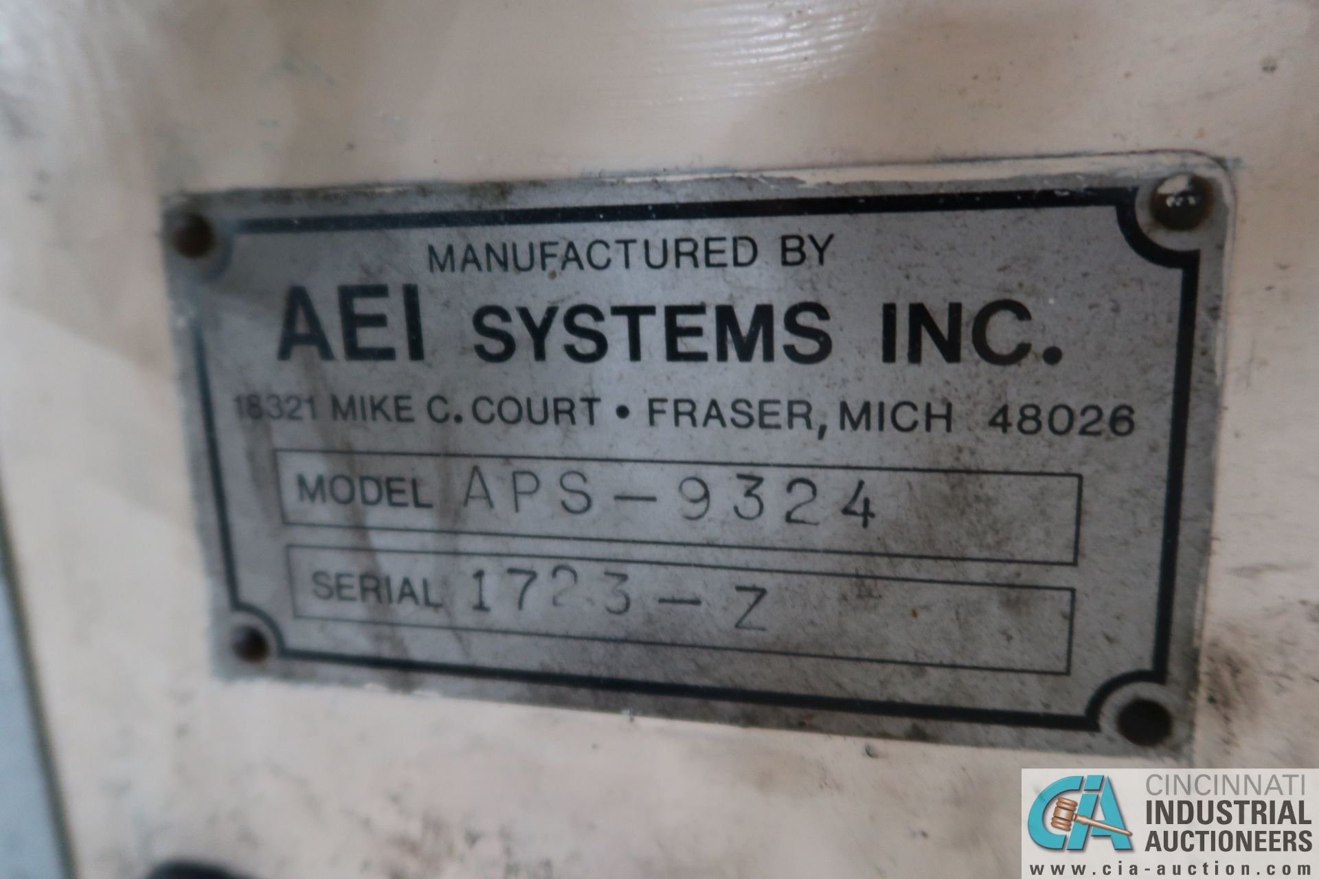 24" AEI SYSTEMS MODEL APS9324 STRAIGHTENER; S/N 1723-Z - Image 5 of 8