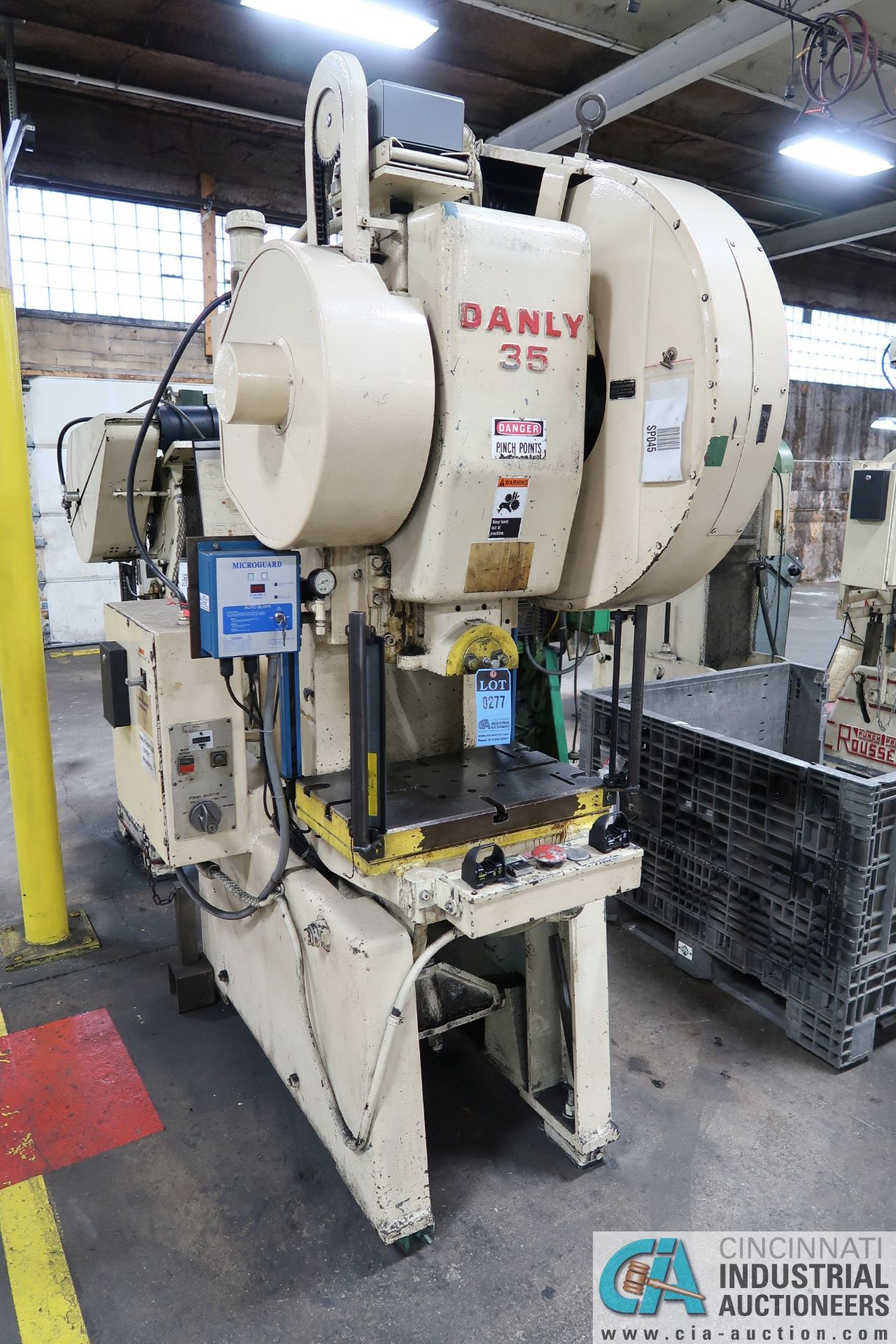 35 TON DANLY NO. 35 OBI PRESS; S/N 35585-10373, 3" STROKE, 10" SHUT HEIGHT, 120 STROKES PER