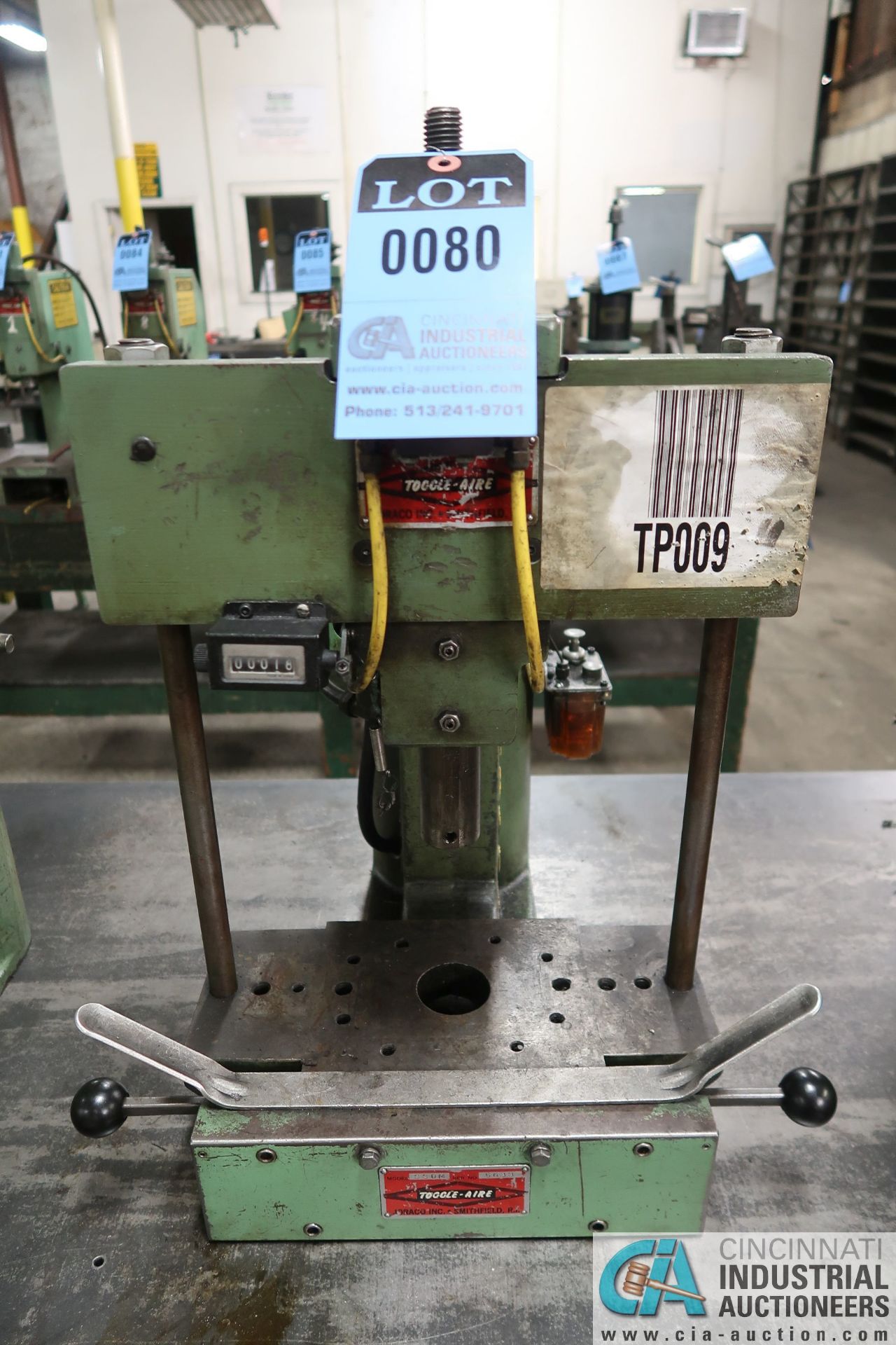 JORCO MODEL SSDM TOGGLE-AIR BENCH TOP PRESS; S/N 5633, DUAL LEVER CONTROLS - Image 2 of 3