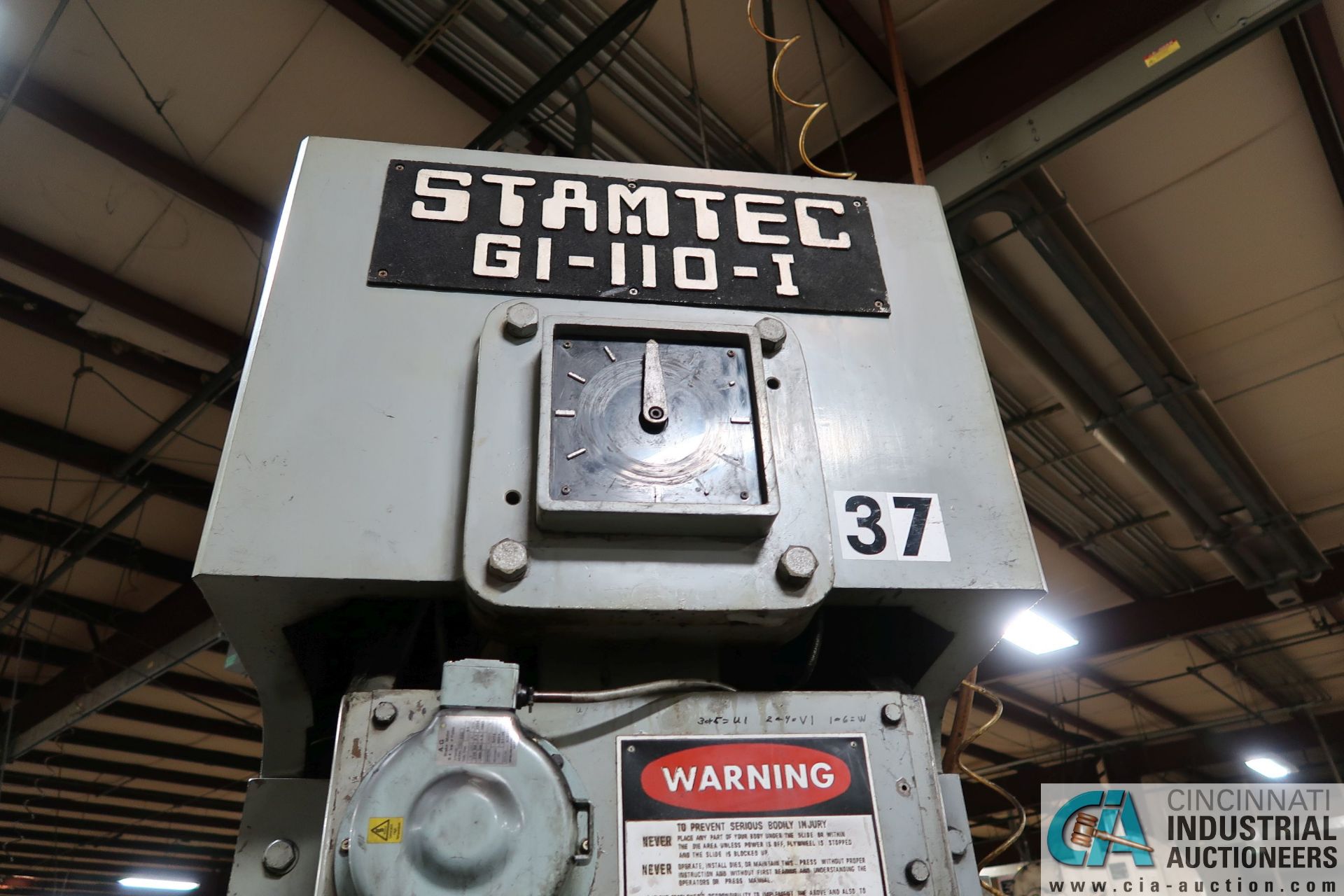 121 TON STAMTEC MODEL G1-110 SINGLE CRANK OBI PRESS; S/N G1-1101-001, 8" STROKE - Image 14 of 20