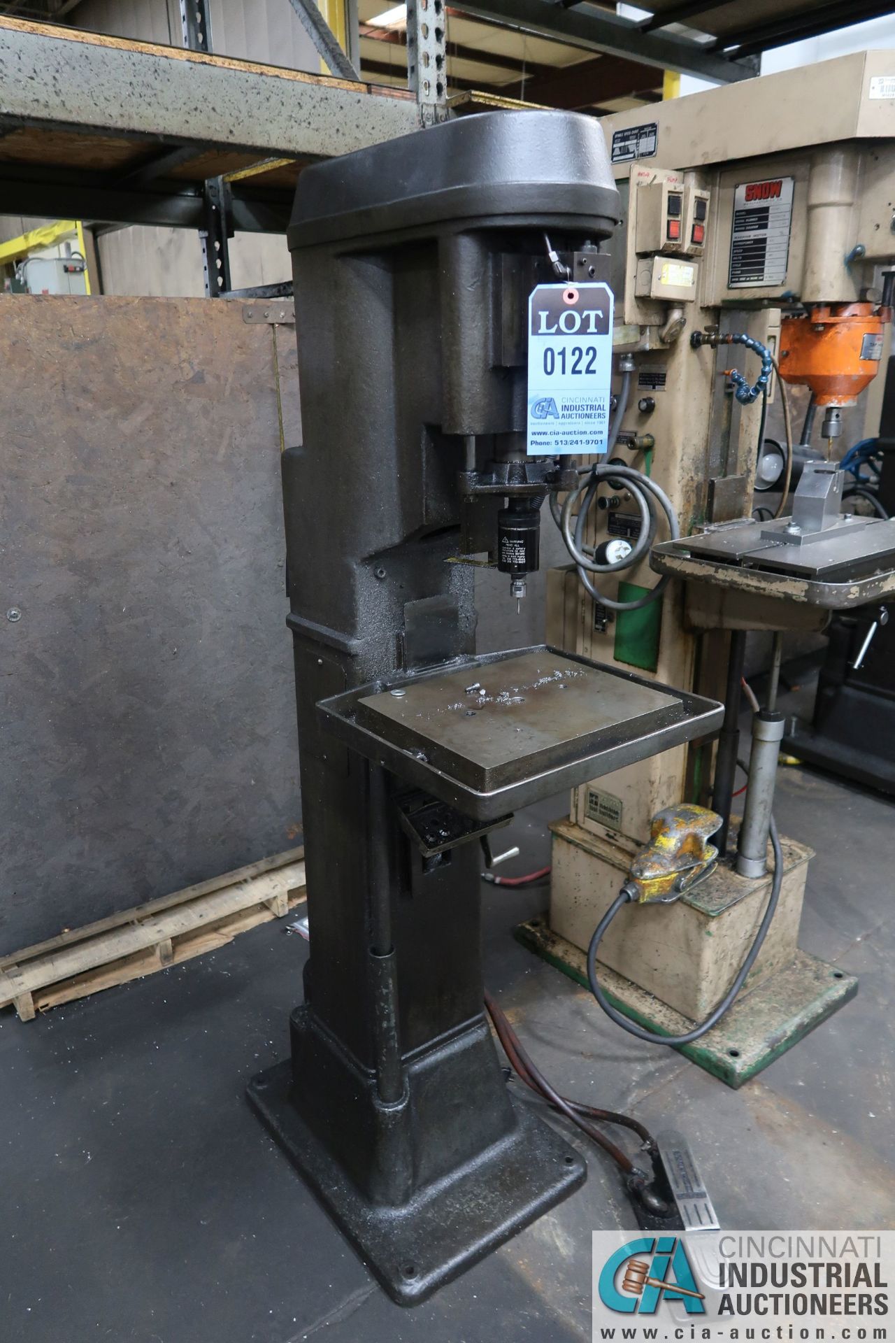 HASKINS TYPE 1CAP VERTICAL DRILL / TAPPING MACHINE; S/N T12238, WITH TAPMATIC 30X TAPPING HEAD, FOOT - Image 2 of 7