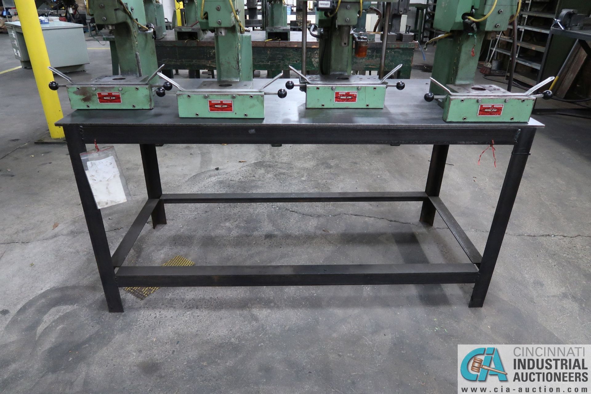 **30" X 68" X 34" HIGH X 1/2" STEEL TOP PLATE WELDED STEEL TABLE **DELAYED REMOVAL - PICKUP 12-9-