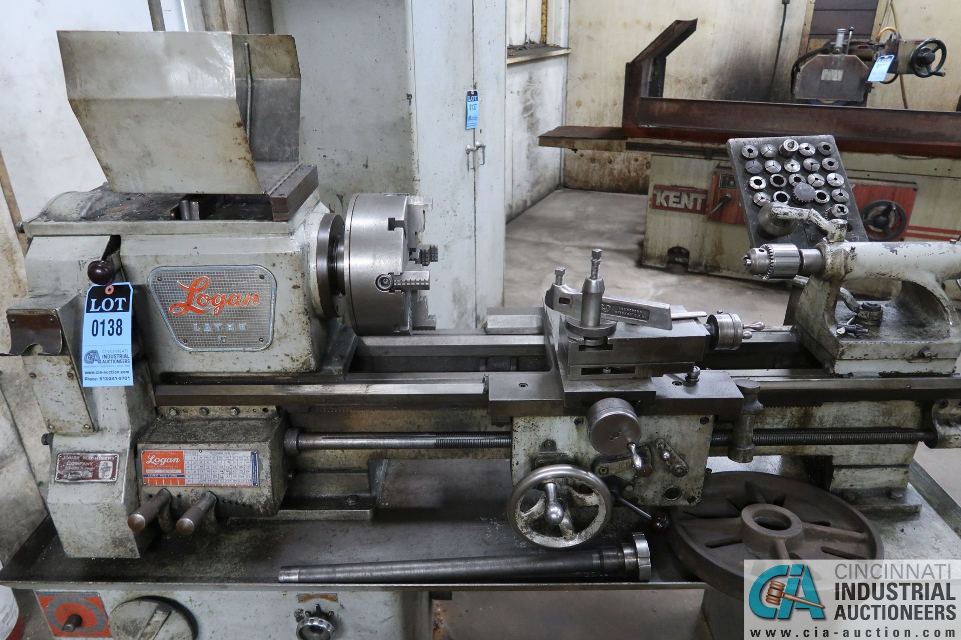 13" X 30" LOGAN MODEL 651OH GEARED HEAD ENGINE LATHE; S/N 81569, 10" FOUR-JAW CHUCK, 1-1/2" THRU - Image 3 of 9