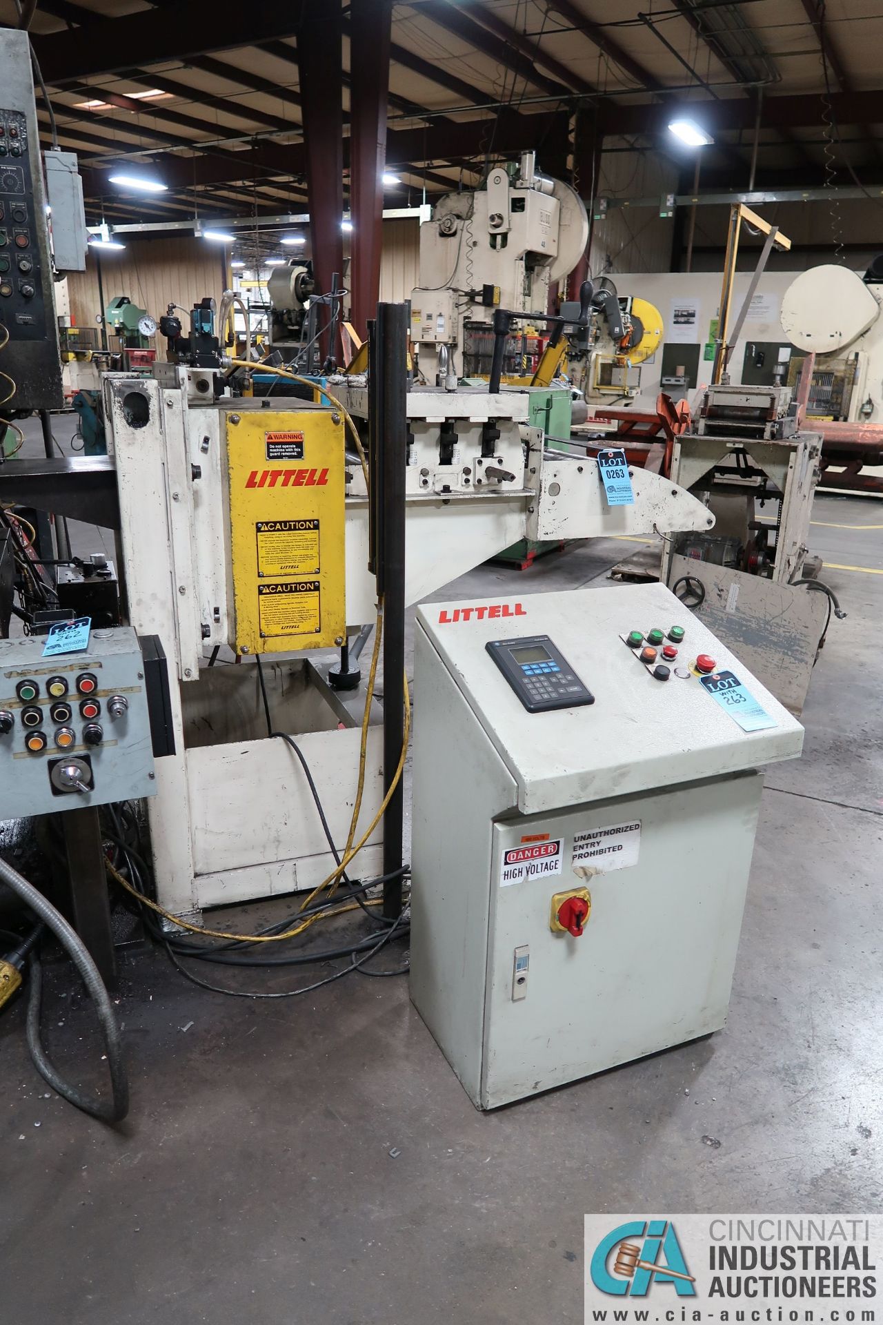 12" LITTELL MODEL 300-12 SERVO FEED; S/N 95278-05, WITH LITTELL CONTROL CABINET, .157 MAX THICKNESS,