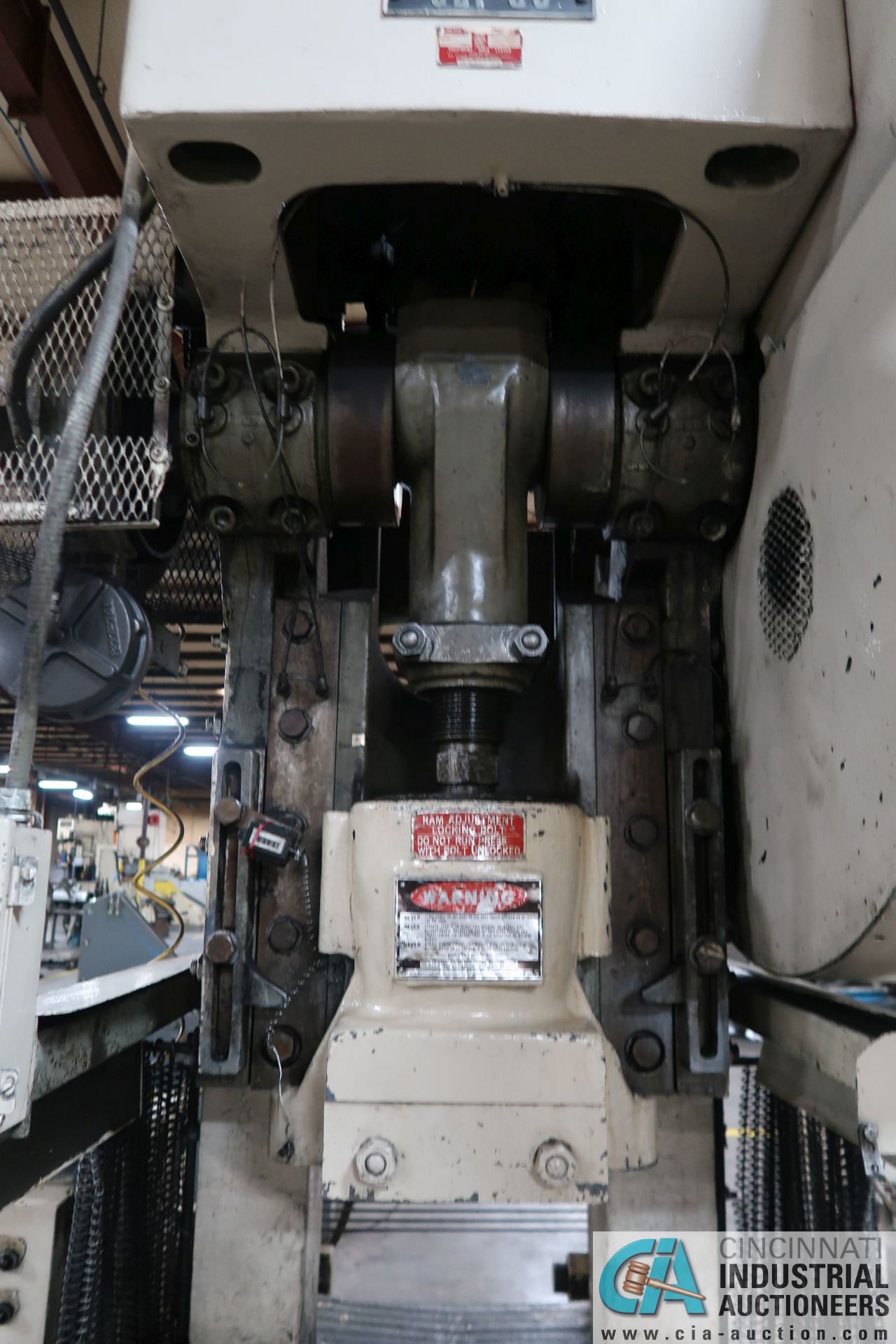 80 TON SOUTH BEND MODEL 80-FW-AC OBI PRESS; S/N 79007, 4" STROKE, 15.5" SHUT HEIGHT, 3.5" SLIDE - Image 8 of 16