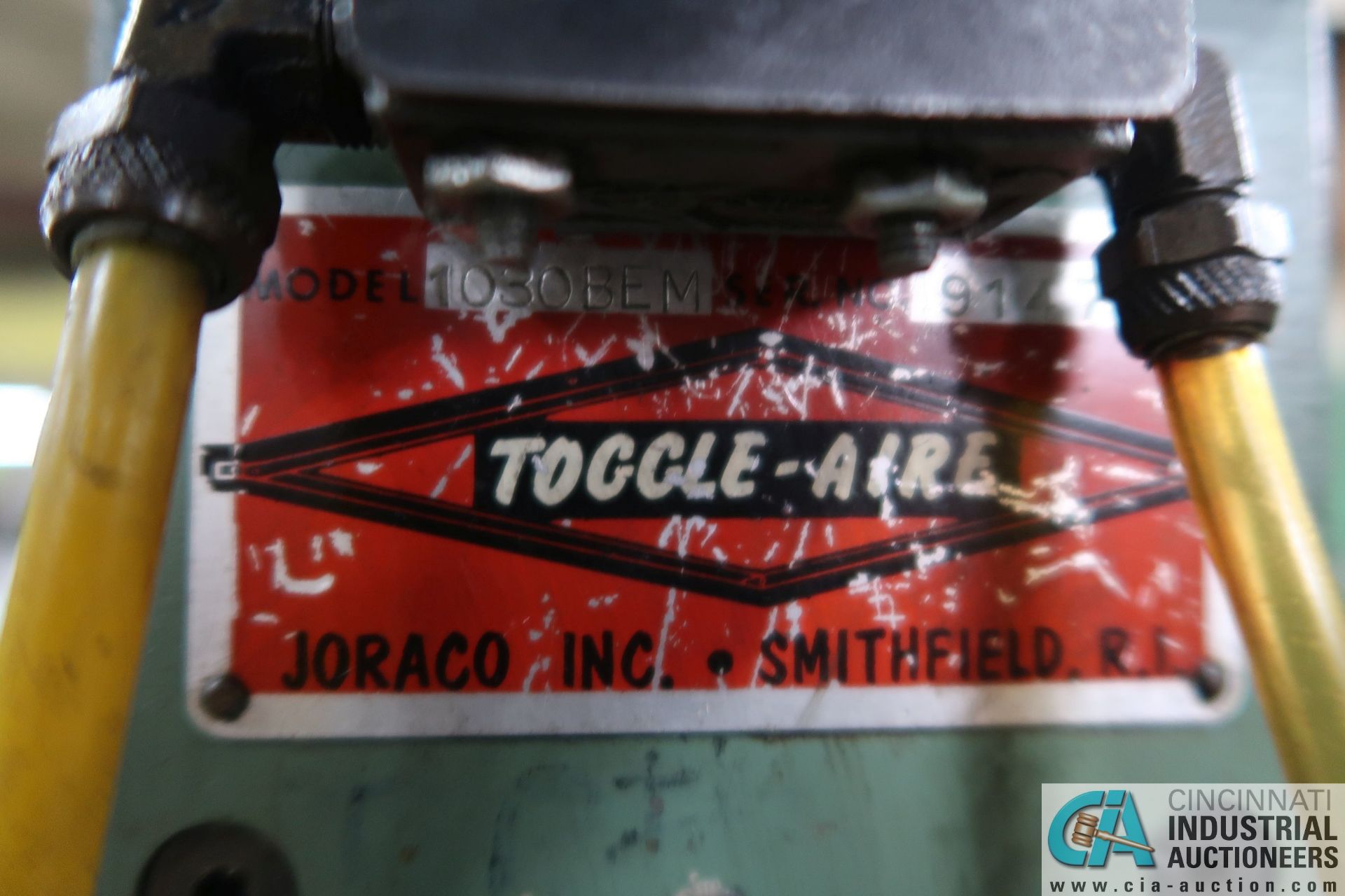 JORCO MODEL SSDM TOGGLE-AIR BENCH TOP PRESS; S/N N/A, DUAL LEVER CONTROLS - Image 3 of 3