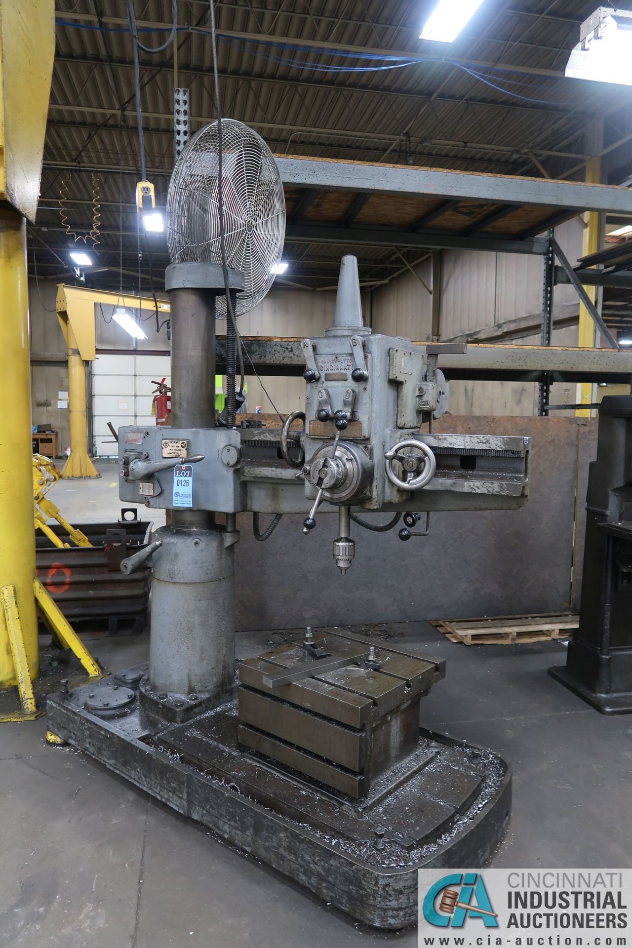 3' ARM X 7" COLUMN CINCINNATI LATHE AND TOOL RADIAL ARM DIRLL; S/N 3LA1A1Z-97, 52-1505 SPINDLE RPMS, - Image 2 of 11