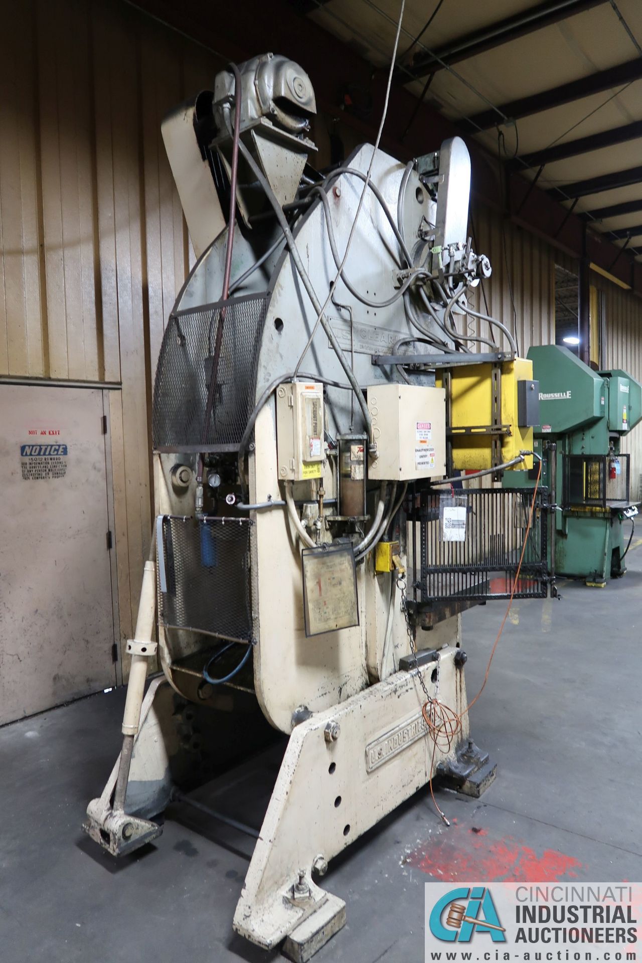 90 TON CLEARING MODEL 90 OBI PRESS; S/N 54-9049, 6" STROKE, 13-3/4" SHUT HEIGHT, 4" SLIDE - Image 3 of 14