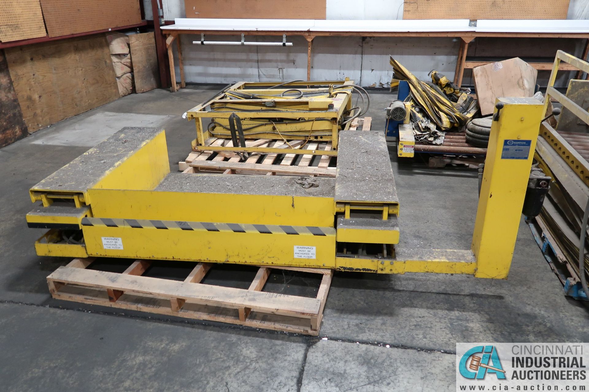 (LOT) MISCELLANEOUS POWERED ROLLER CONVEYOR LIFT TABLES - Image 6 of 10