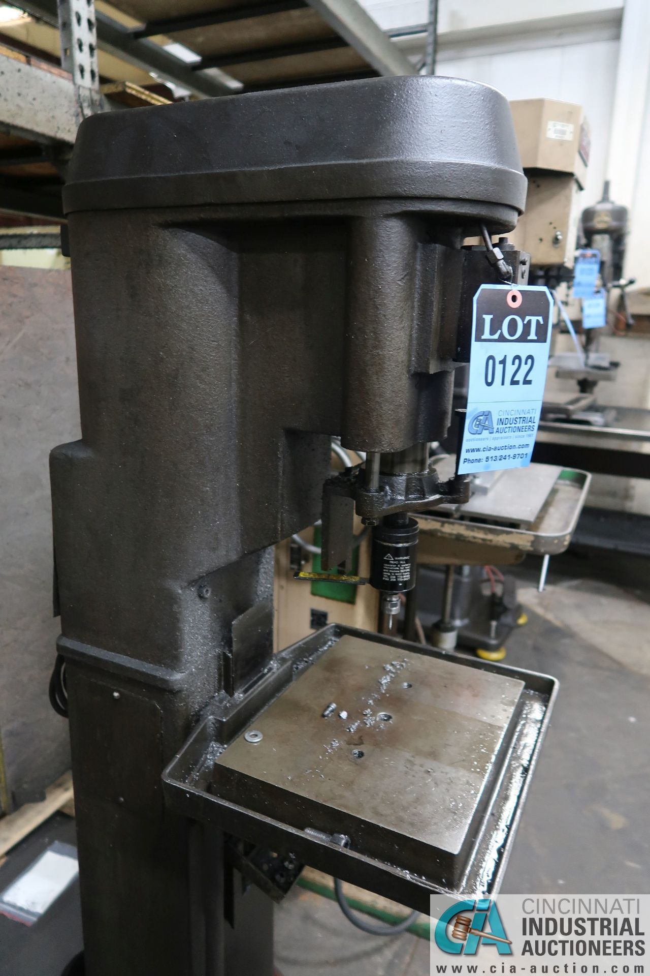 HASKINS TYPE 1CAP VERTICAL DRILL / TAPPING MACHINE; S/N T12238, WITH TAPMATIC 30X TAPPING HEAD, FOOT - Image 6 of 7