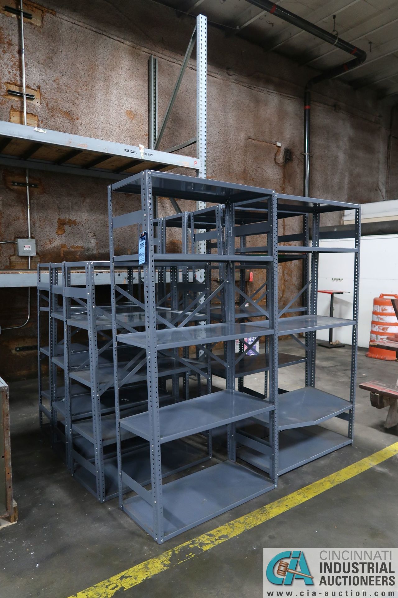 MISCELLANEOUS STEEL SHELVES TO 36" X 18" X 75"