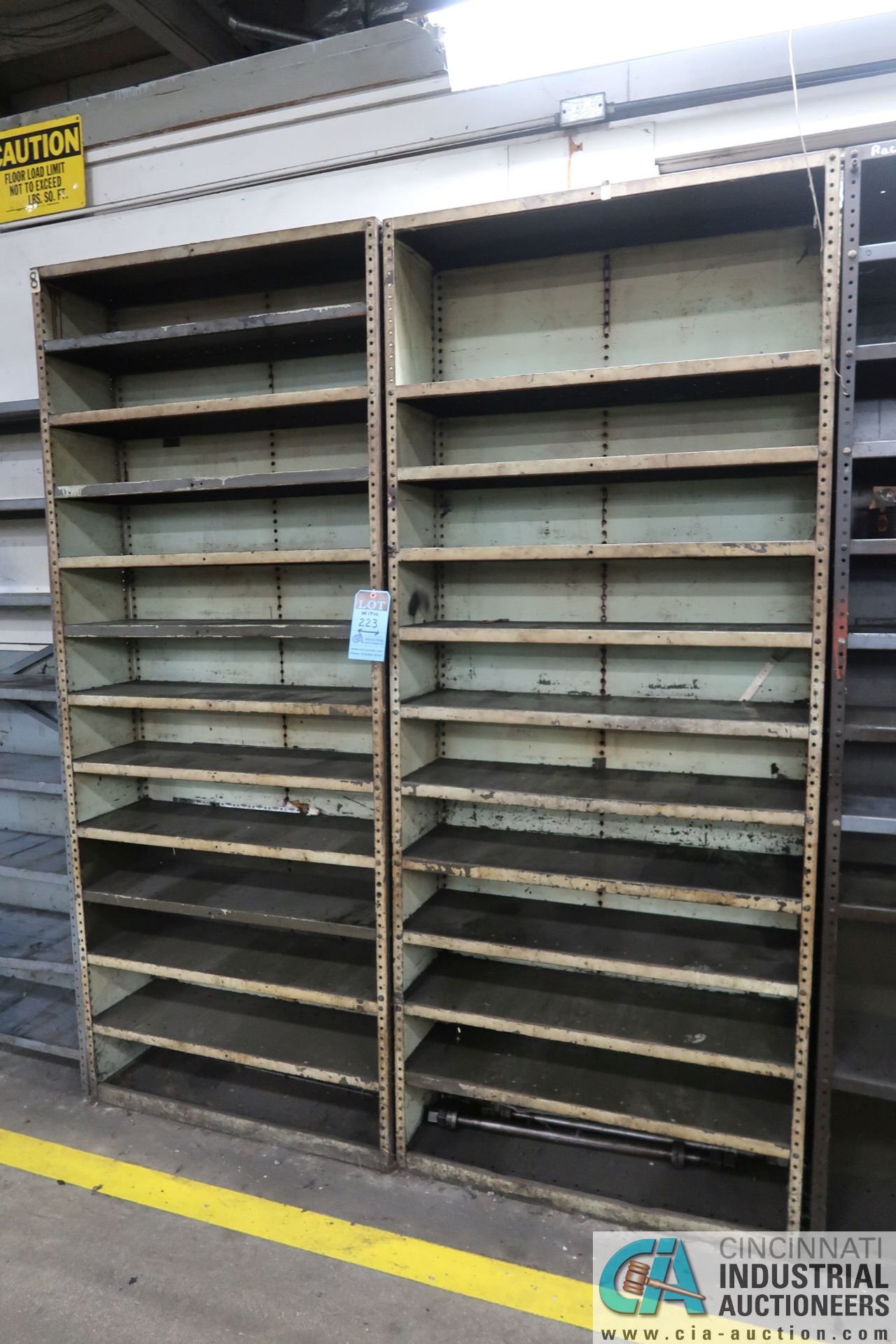 SECTIONS MISCELLANEOUS SIZE LIGHT DUTY STEEL SHELVING - Image 3 of 6