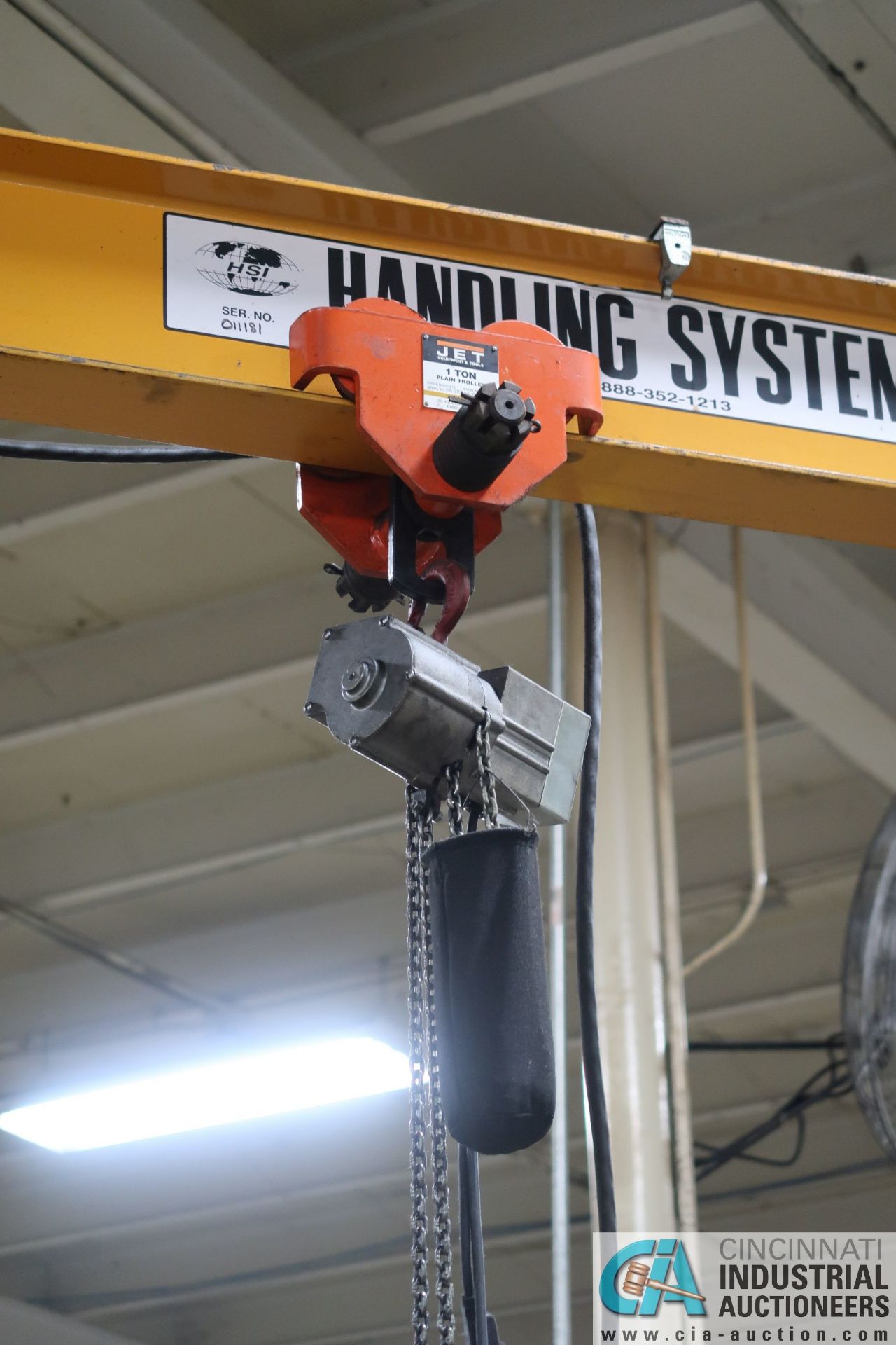 1,000 LB. CAPACITY X 10' ARM X 130" OVERALL HEIGHT HANDLING SYSTEMS FREE-STANDING JIB CRANE WITH 1, - Bild 2 aus 4