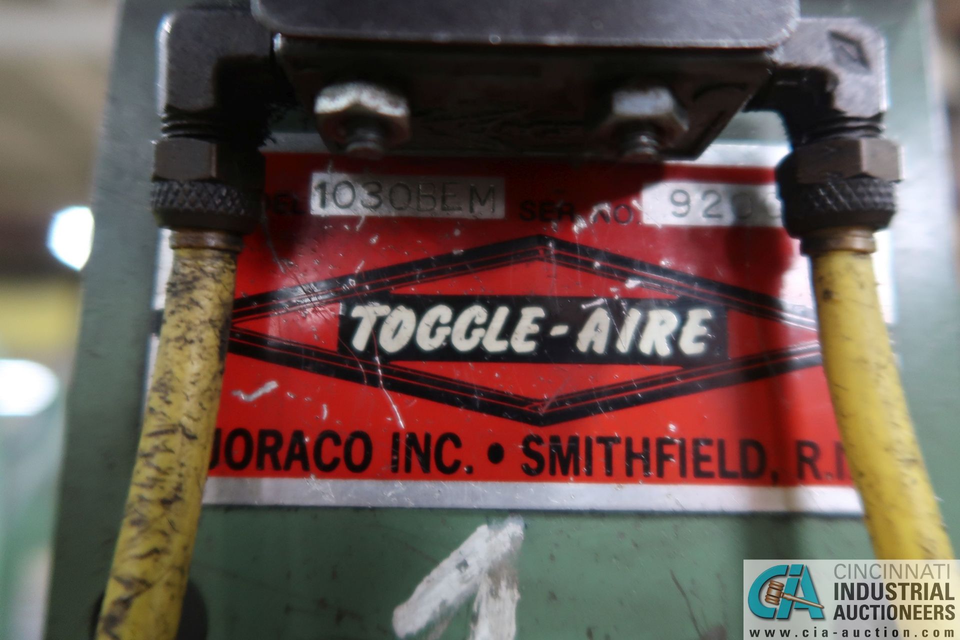 JORCO MODEL SSDM TOGGLE-AIR BENCH TOP PRESS; S/N N/A, DUAL LEVER CONTROLS - Image 3 of 3