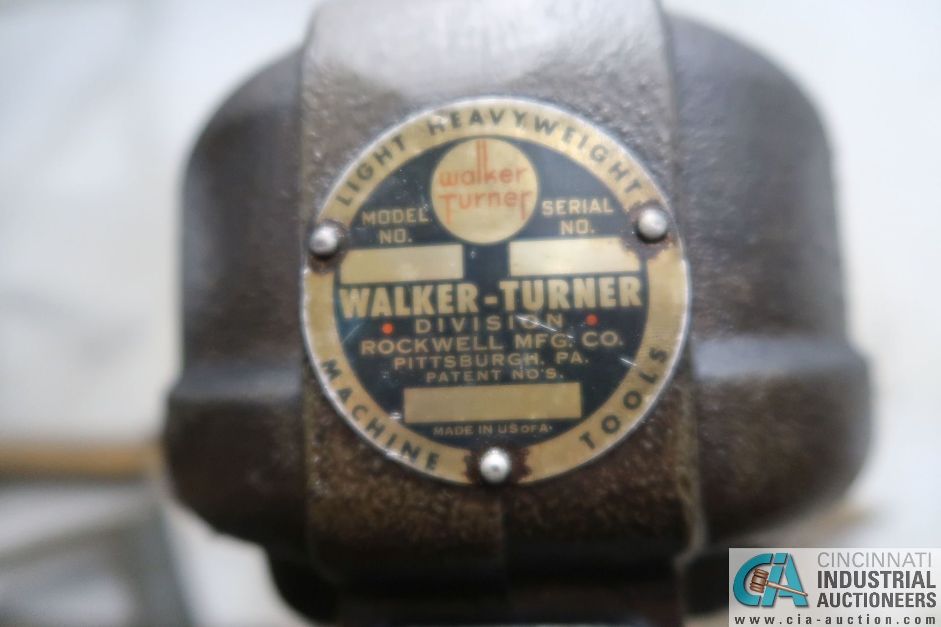 15" WALKER-TURNER BENCH MOUNTED DRILL; S/N N/A - Image 6 of 6