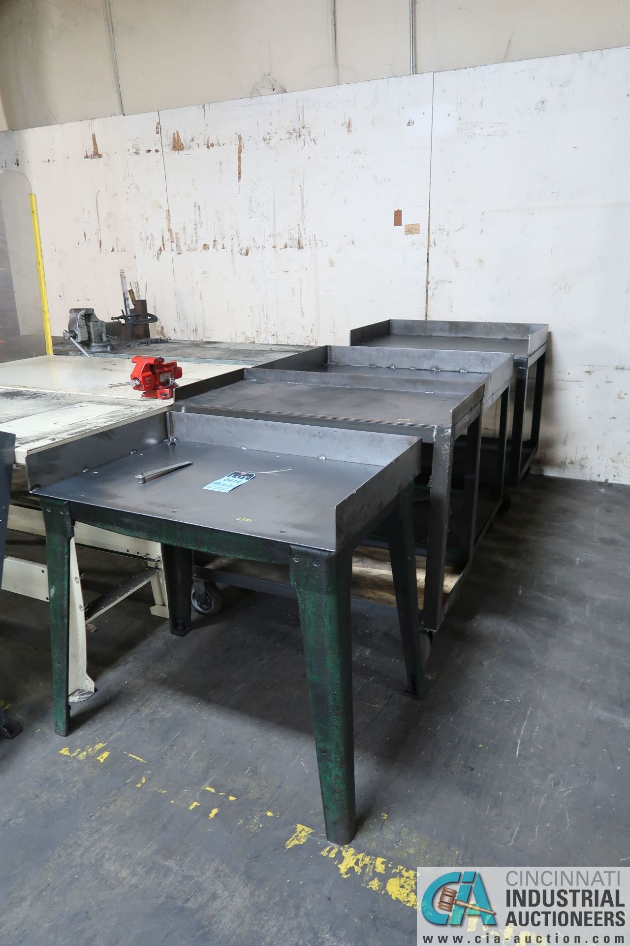 36" X 24" STEEL TABLE AND CARTS