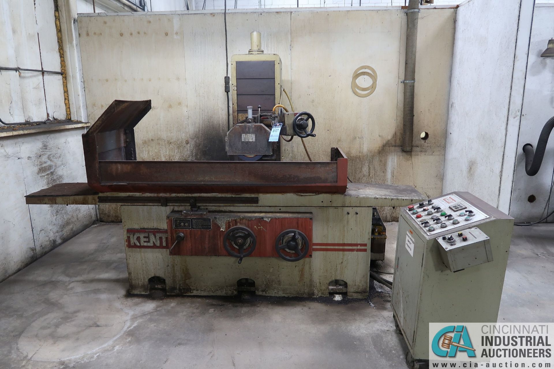 16" X 40" KENT MODEL KGS410AHD HYDRAULIC SURFACE GRINDER; S/N 890871, PUSH BUTTON CONTROL CABINET - Image 3 of 12