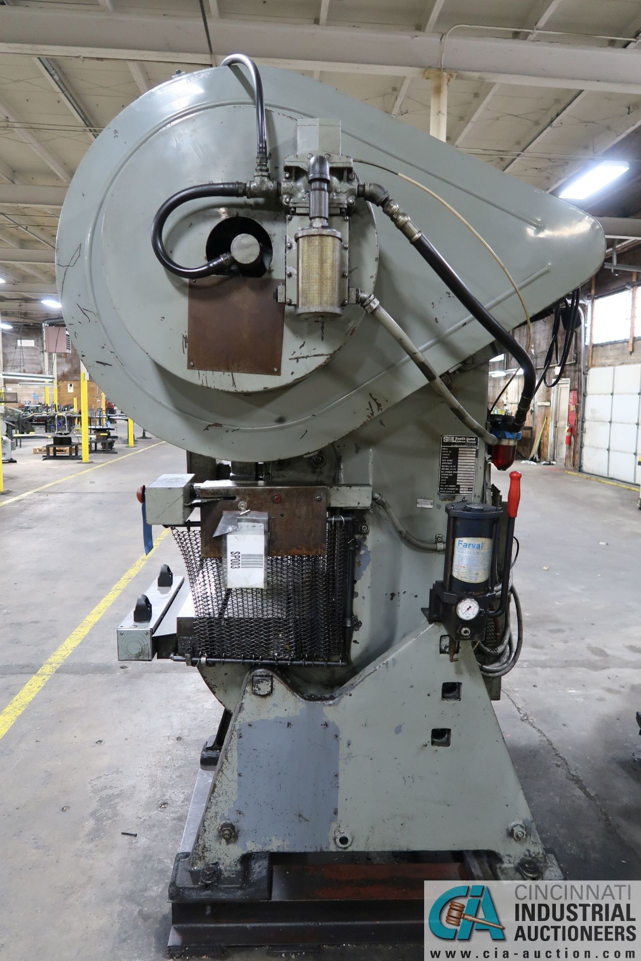 45 TON SOUTH BEND MODEL 45-FW-AC OBI PRESS; S/N 81007, 3" STROKE, 11-1/4" SHUT HEIGHT, 3" - Image 14 of 14