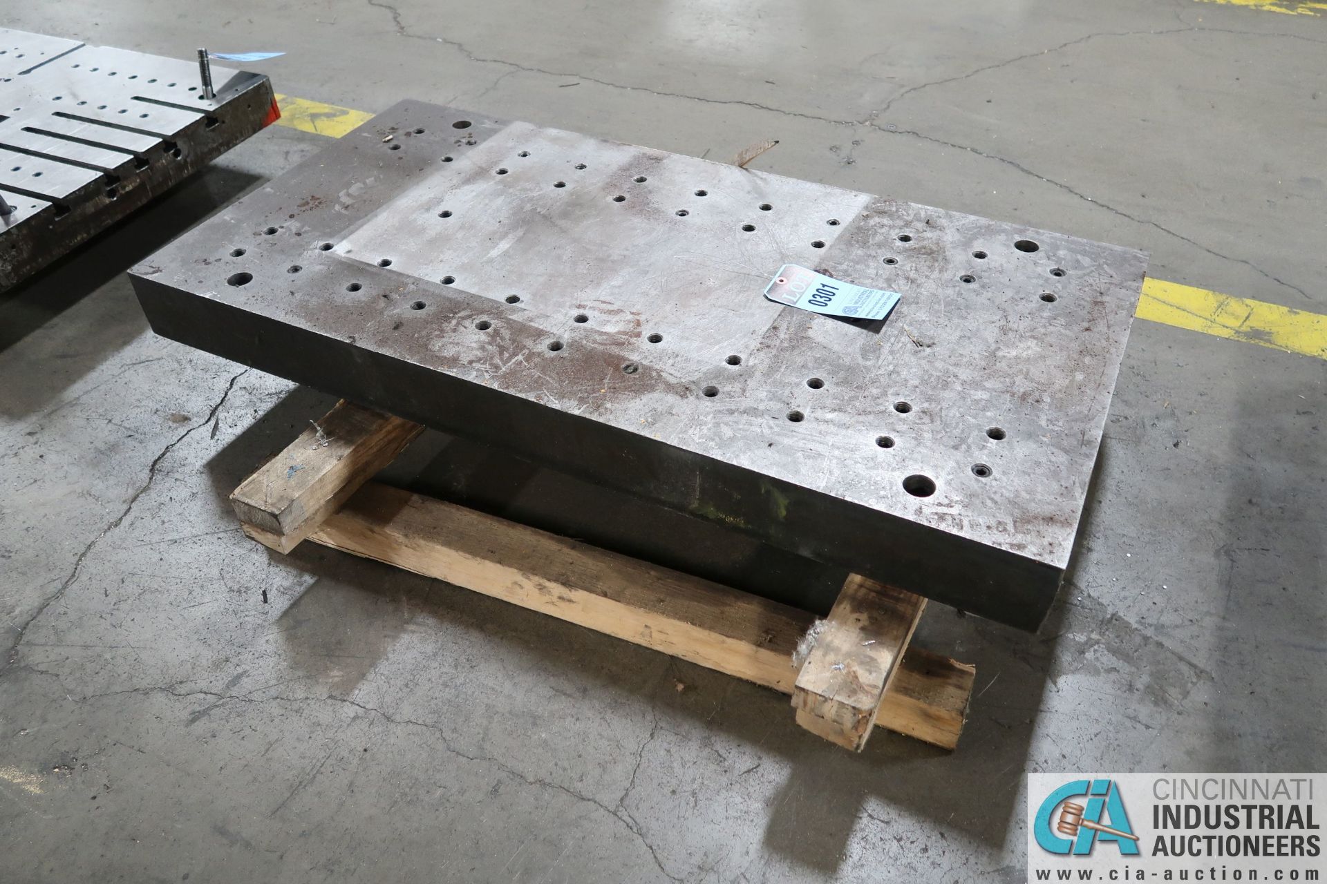 24" X 48" X 4" THICK DRILLED AND TAPPED PRESS BED - Image 2 of 2