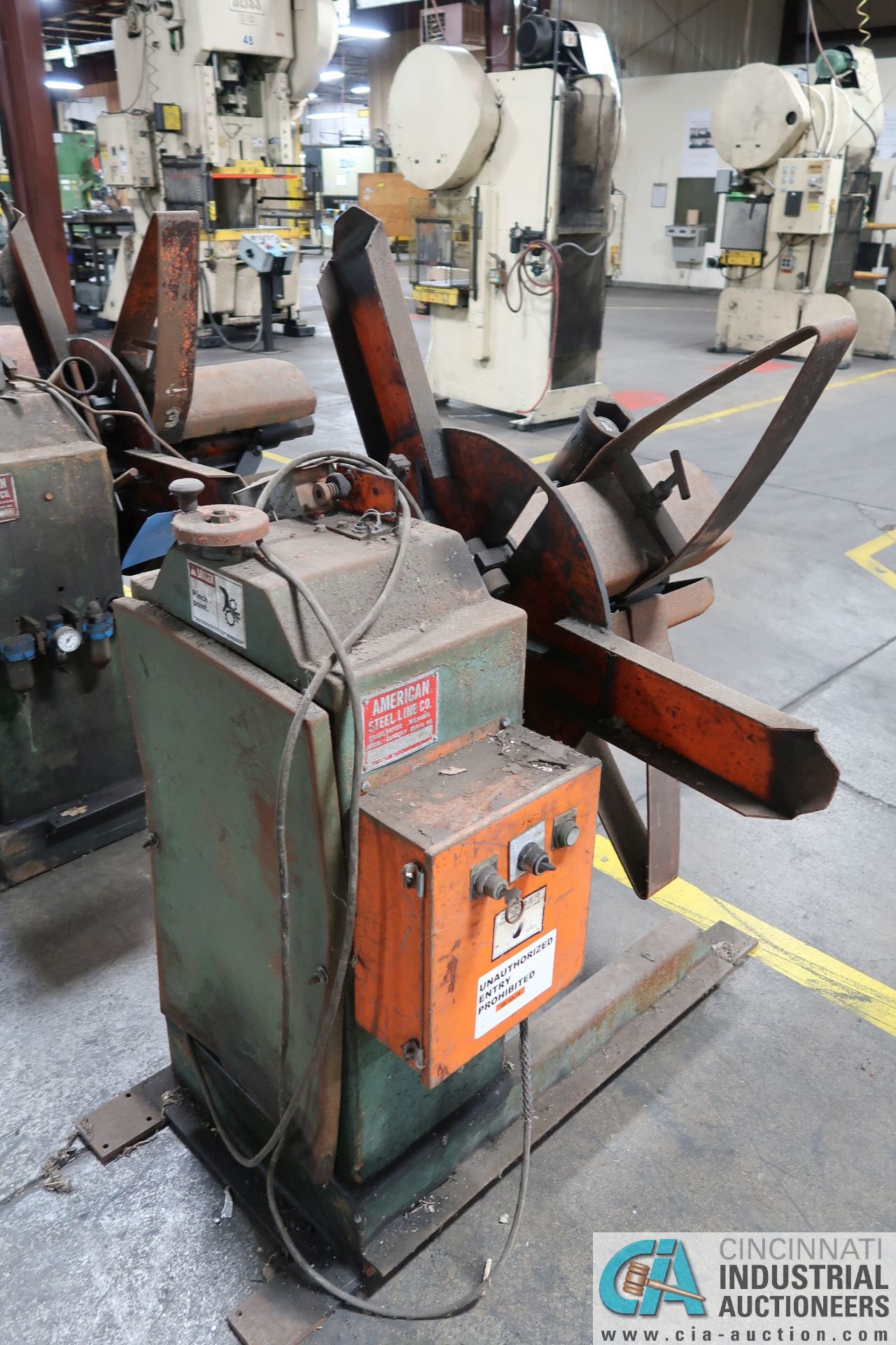 1,000 LB. CAPACITY AMERICAN STEEL LINE MODEL 60 EXPANDING MANDREL UNCOILER; S/N 8259 (NEW 11-1980) - Bild 3 aus 7