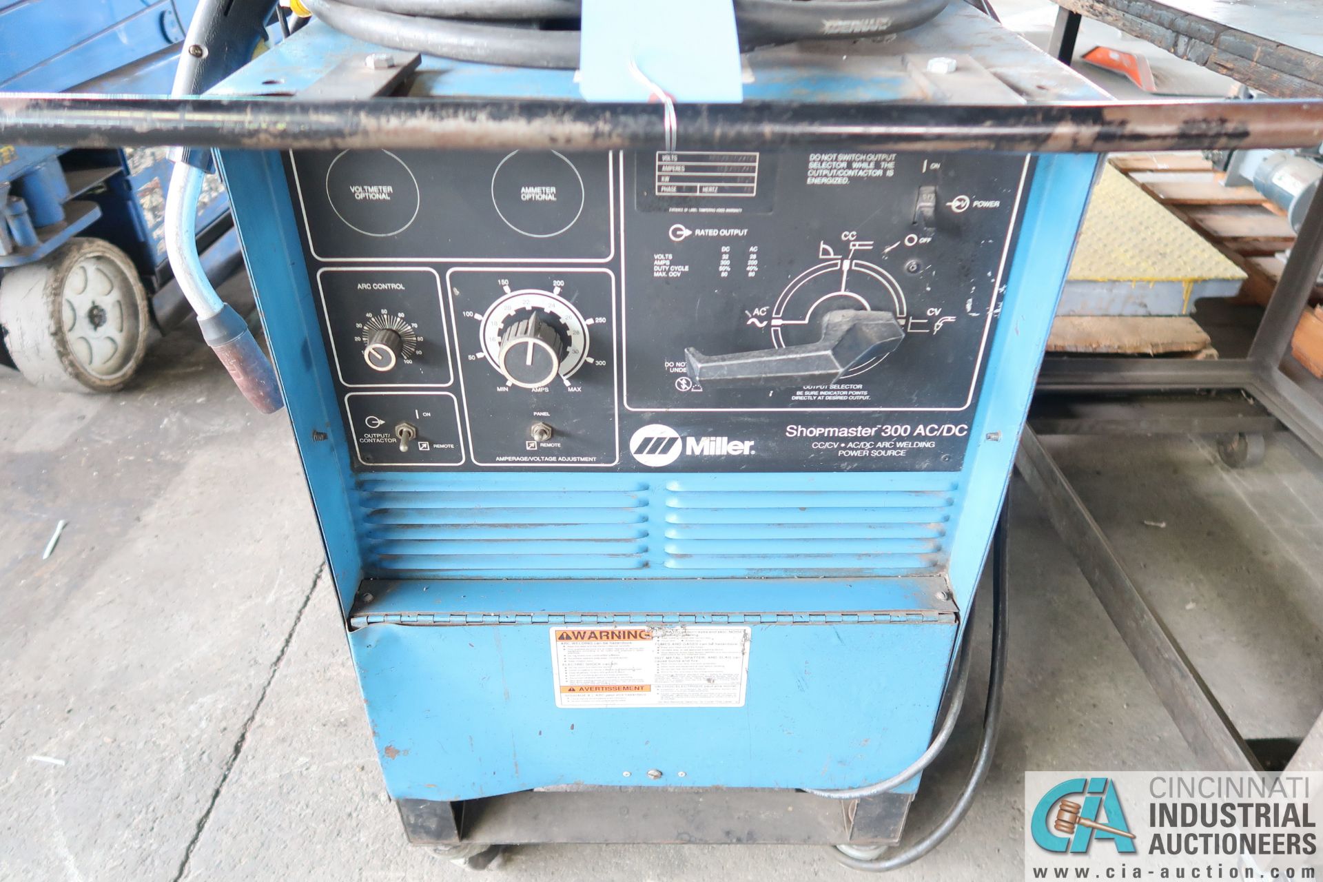 300-AMP MILLER MODEL SHOPMASTER 300AC/DC CC/CV AC/DC ARC WELDING POWER SOURCE; S/N JK699146, W/ - Image 3 of 6