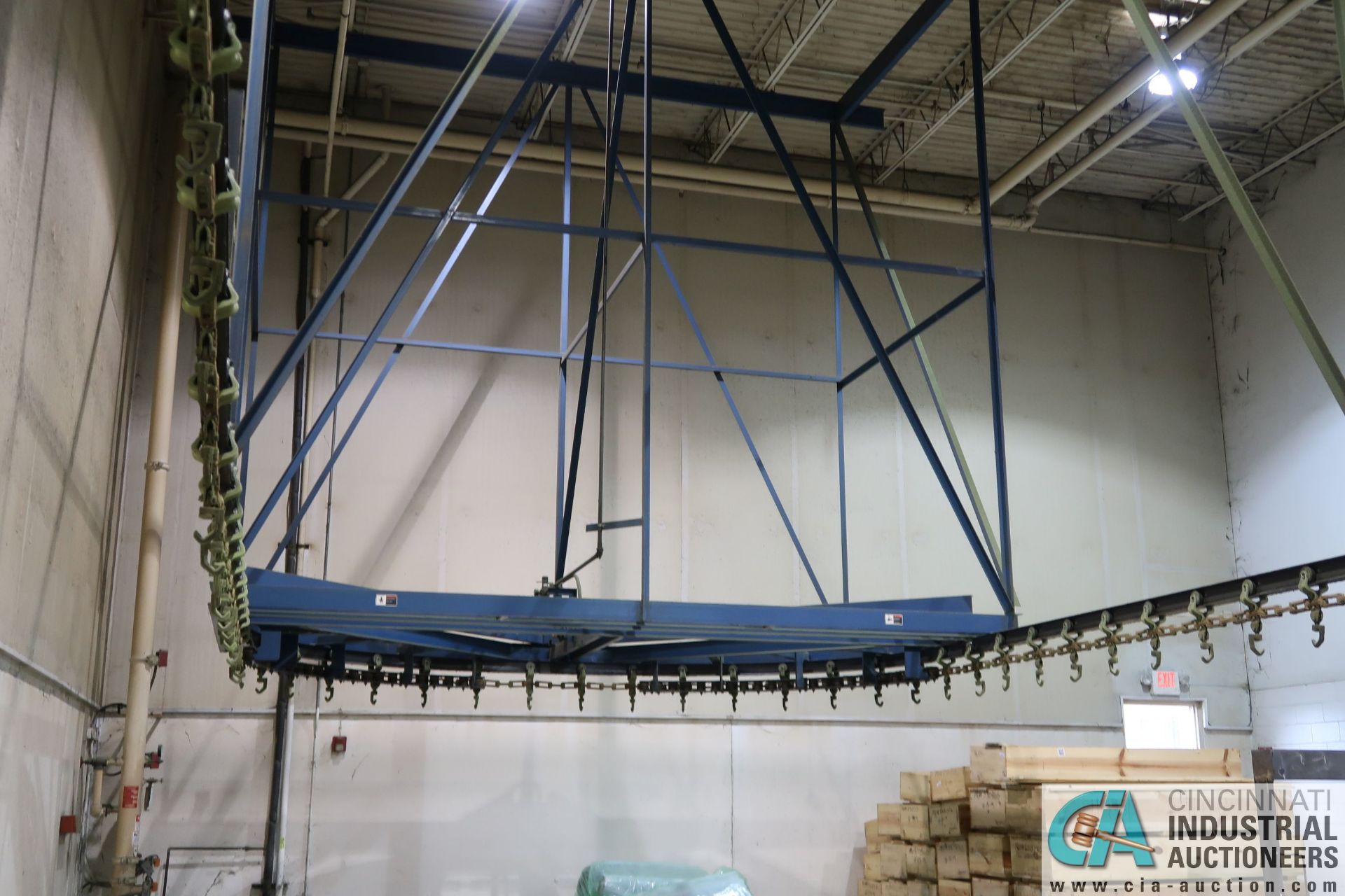350' RAPID INDUSTRIES CHANNEL CHAIN CONVEYOR, 2-HP RAPID IND. DRIVE MOTOR **LOCATED AT 4119 BINION - Image 4 of 4