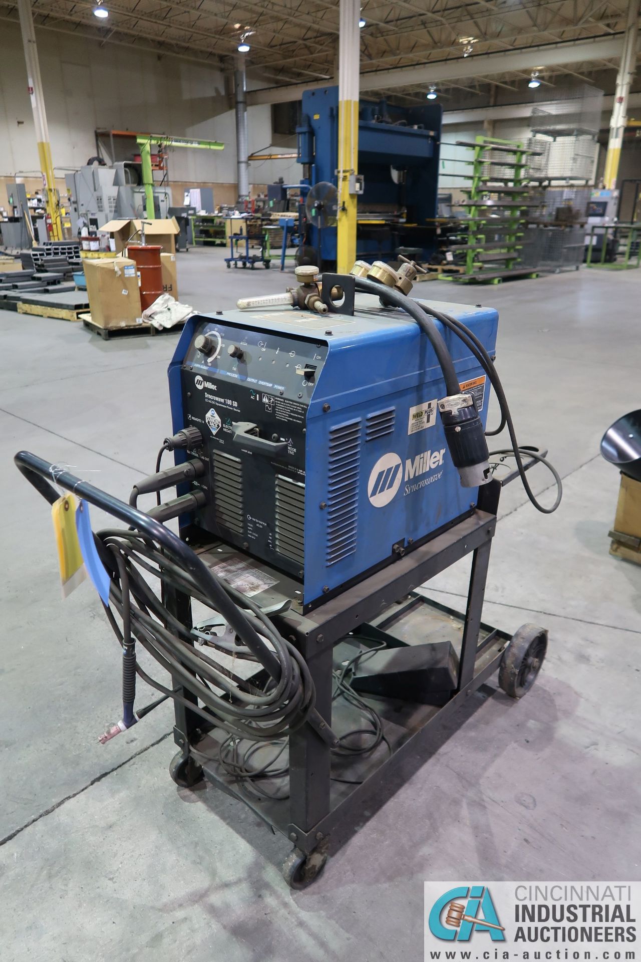 180 AMP MILLER SYNCROWAVE 180SD SQUARE WAVE TIG WELDER; S/N LB233314 **LOCATED AT 4119 BINION WAY,