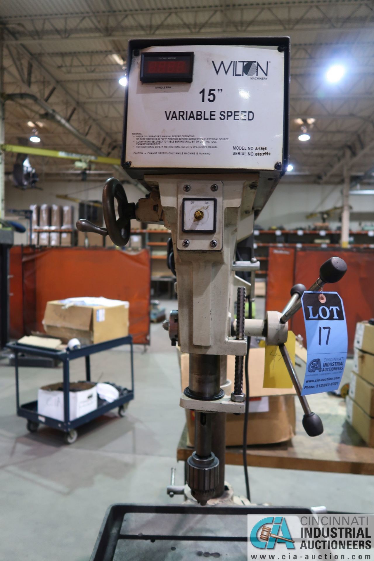 15" WILTON VARIABLE SPEED PEDESTAL DRILL **LOCATED AT 4119 BINION WAY, LEBANON, OH 45036** - Image 4 of 6