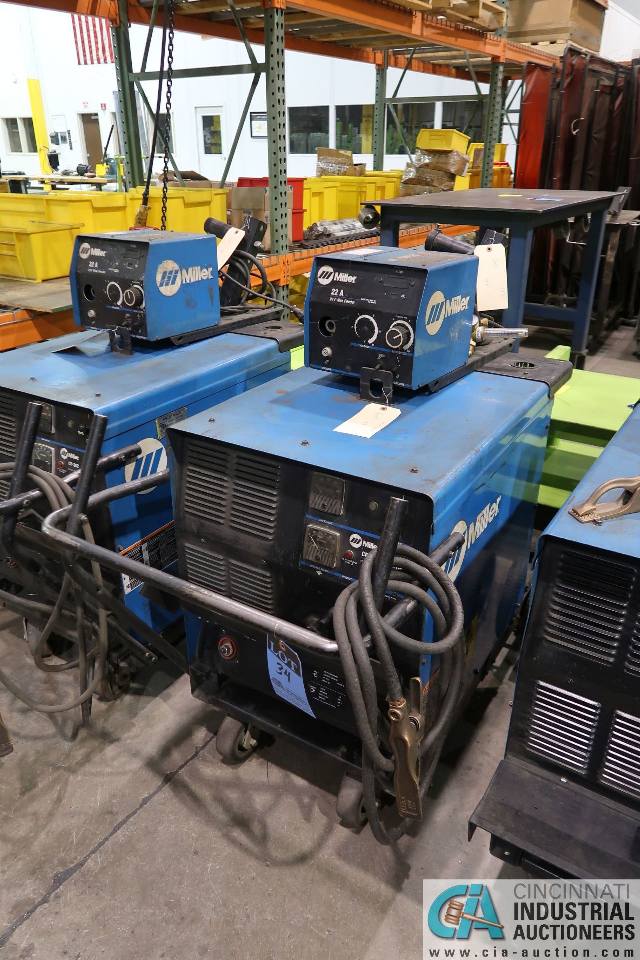 300 AMP MILLER CP-302 WELDER; S/N LB251732, WITH MILLER 22A 24 VOLT WIRE FEEDER **LOCATED AT 4119