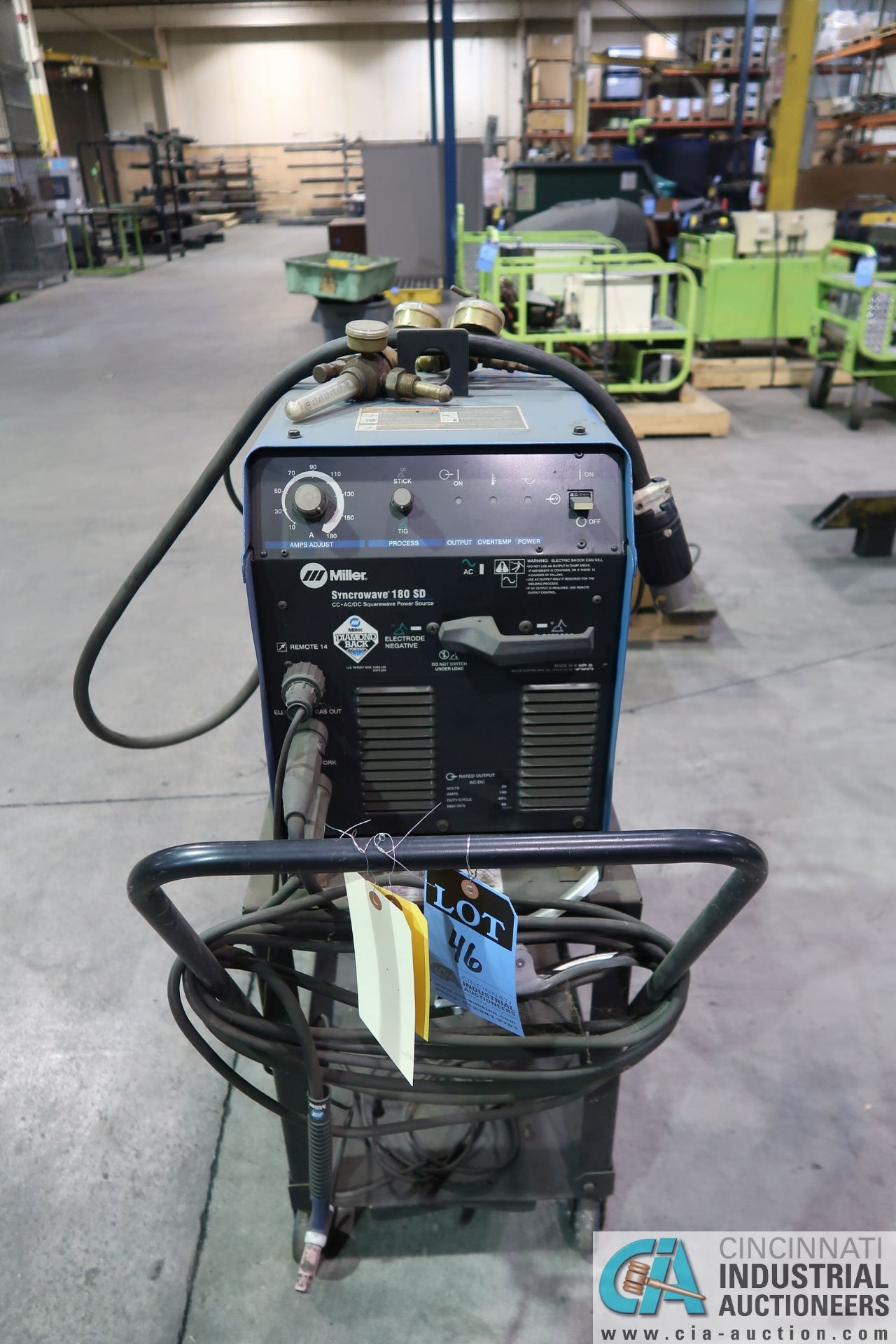 180 AMP MILLER SYNCROWAVE 180SD SQUARE WAVE TIG WELDER; S/N LB233314 **LOCATED AT 4119 BINION WAY, - Image 2 of 6