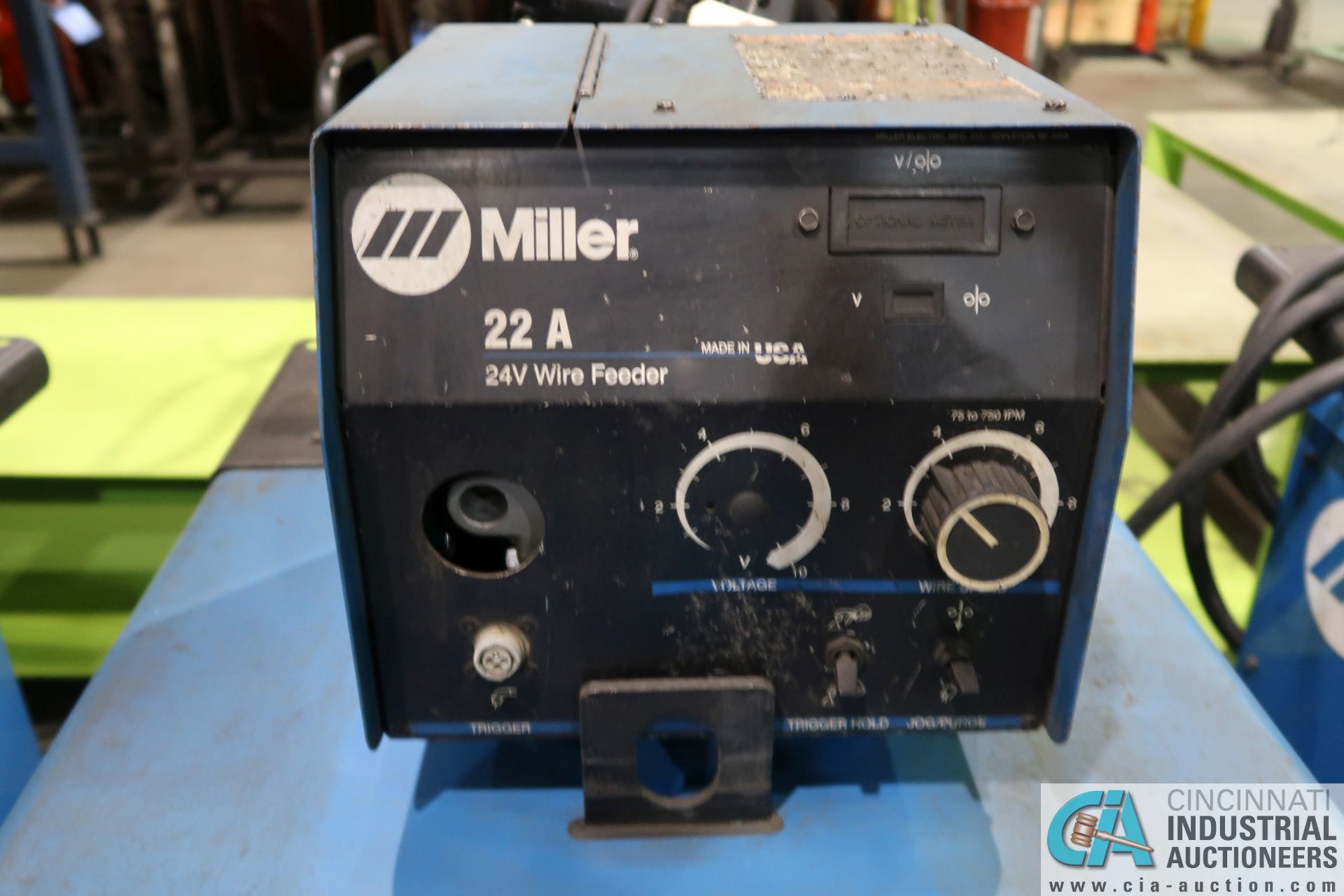 300 AMP MILLER CP-302 WELDER; S/N LB273301, WITH MILLER 22A 24 VOLT WIRE FEEDER **LOCATED AT 4119 - Image 6 of 6