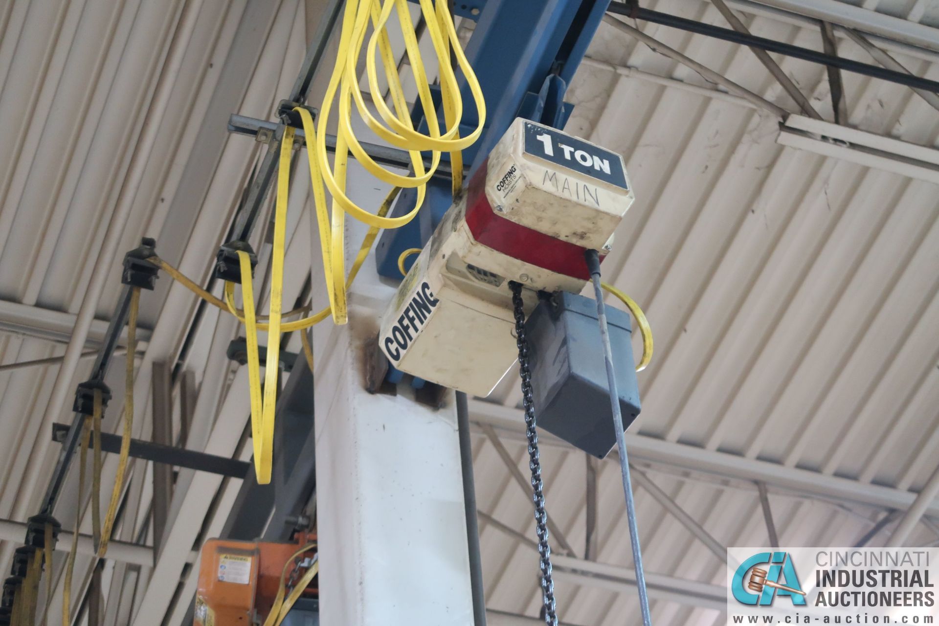 1-TON COFFING TROLLEY TYPE ELECTRIC CHAIN HOIST WITH PENDANT **LOCATED AT 4119 BINION WAY, - Image 3 of 3