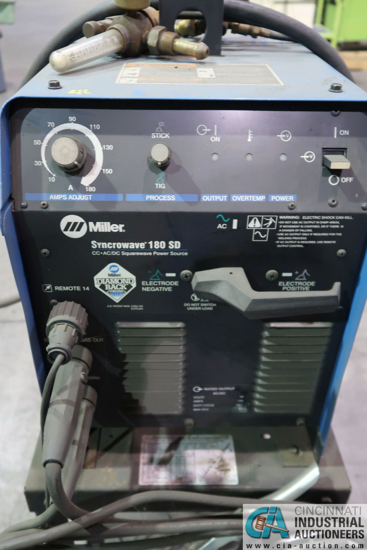 180 AMP MILLER SYNCROWAVE 180SD SQUARE WAVE TIG WELDER; S/N LB233314 **LOCATED AT 4119 BINION WAY, - Image 6 of 6