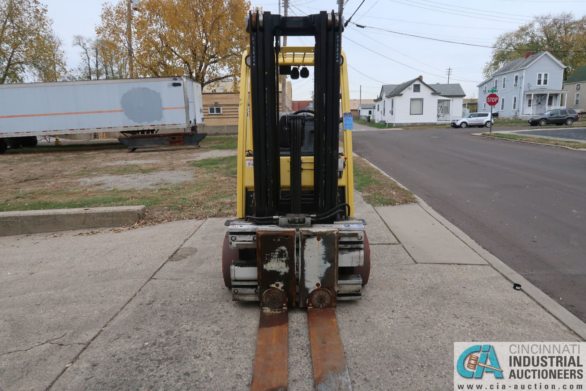 2014 - 6,000 LB. HYSTER MODEL S60FT LP GAS CUSHION TIRE THREE STAGE MAST LIFT TRUCK; S/N - Image 7 of 14