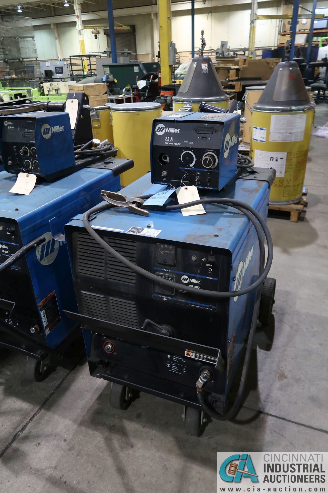 300 AMP MILLER CP-302 WELDER; S/N LC190163, WITH MILLER 22A 24 VOLT WIRE FEEDER **LOCATED AT 4119