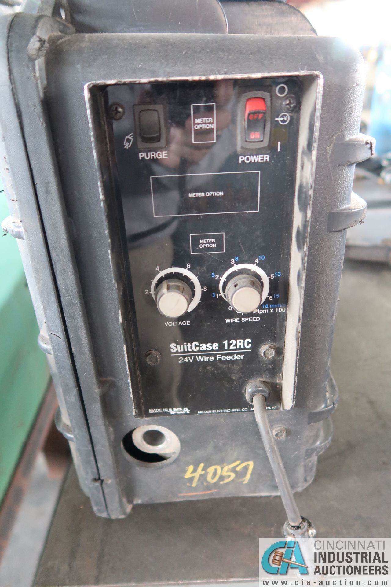 MILLER MODEL 12RC SUITCASE WELDER / 24-VOLT WIRE FEEDER **LOCATED AT 110 EAST SEYMOUR AVE., - Image 2 of 3