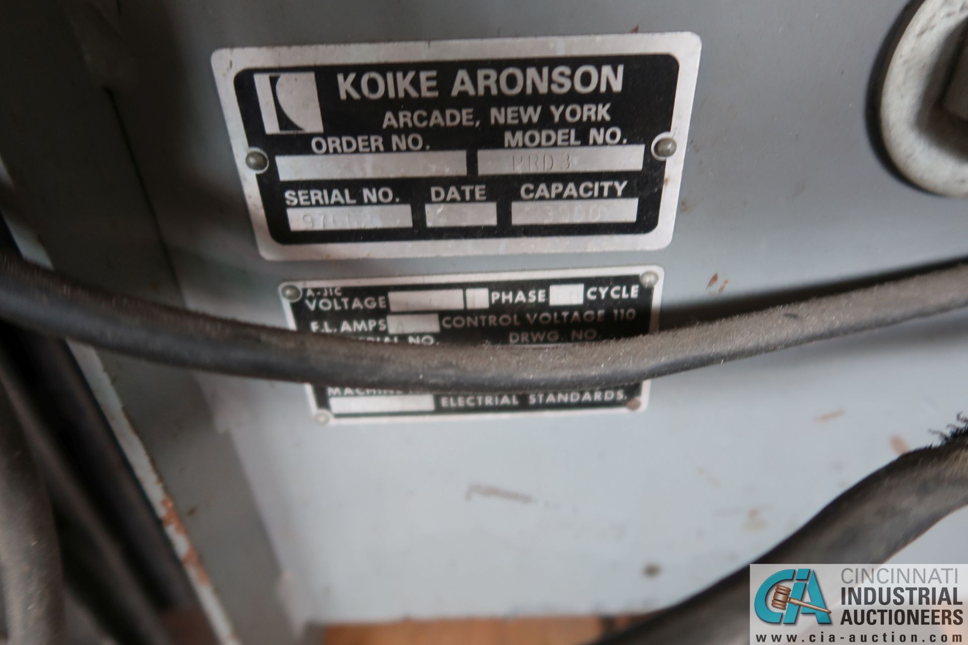 3,000 LB. KOIKE-ARONSON MODEL PRD3 RUBBER TIRE DRIVER / IDLER ROLLERS; S/N 97662, FOOT PEDAL - Image 4 of 4
