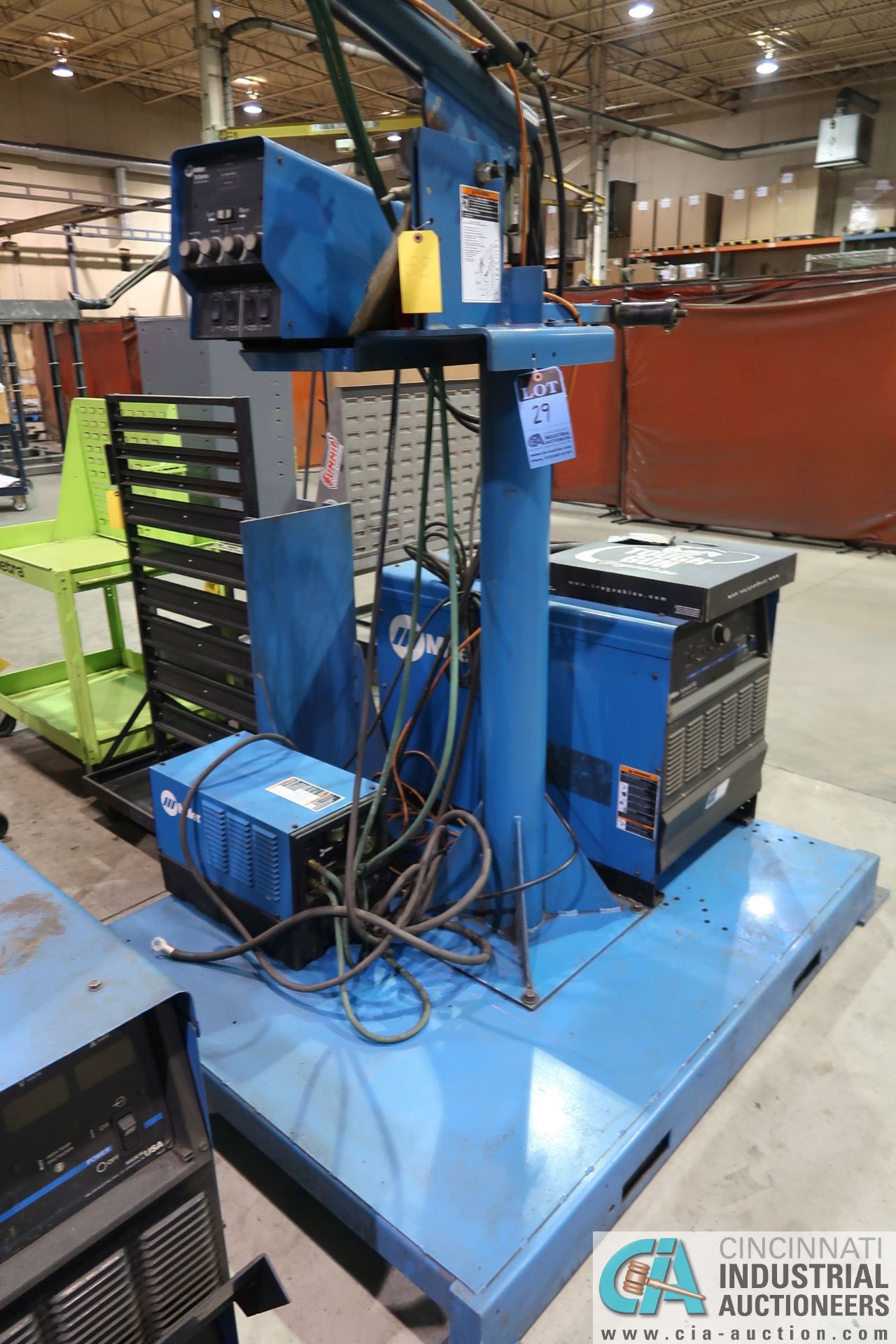 450 AMP MILLER DELTAWELD 452 POWER SUPPY PALLET TYPE 12' WELDING BOOM; S/N N/A, WITH MILLER 70 - Image 4 of 8