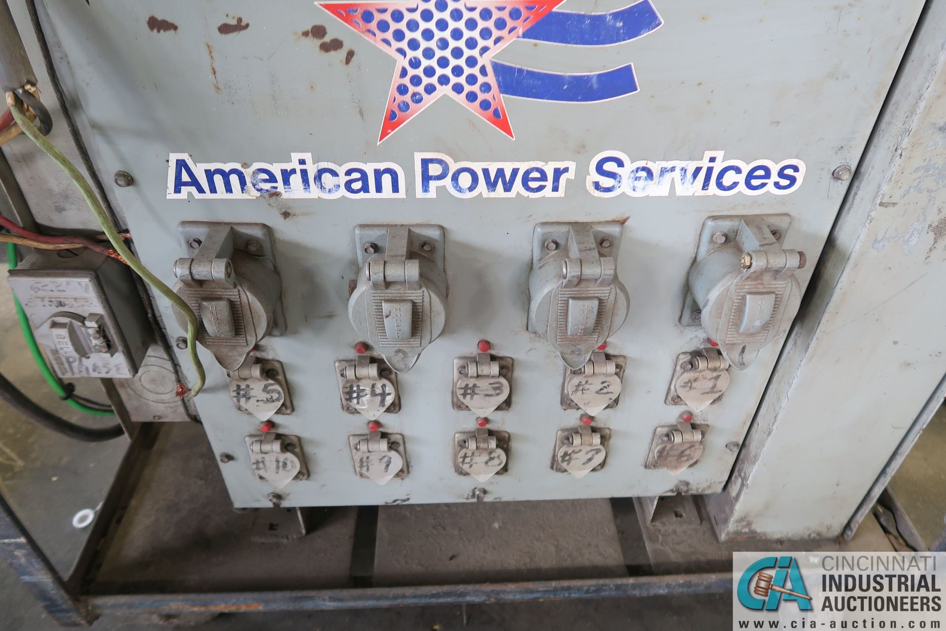 25 KVA AMERICAN POWER SERVICE PORTABLE POWER STATION W/ 480-VOLTS, 3-PHASE CONNECTIONS, 220-VOLTS - Image 8 of 8