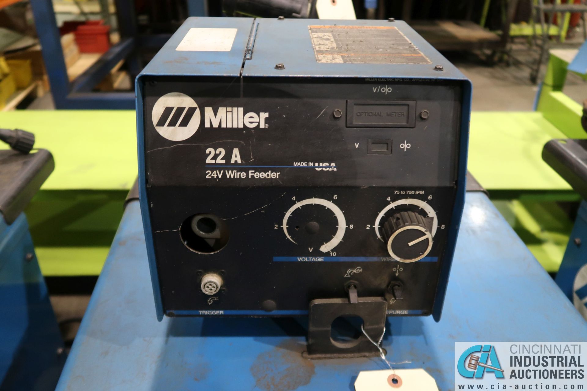 300 AMP MILLER CP-302 WELDER; S/N LB251732, WITH MILLER 22A 24 VOLT WIRE FEEDER **LOCATED AT 4119 - Image 6 of 6