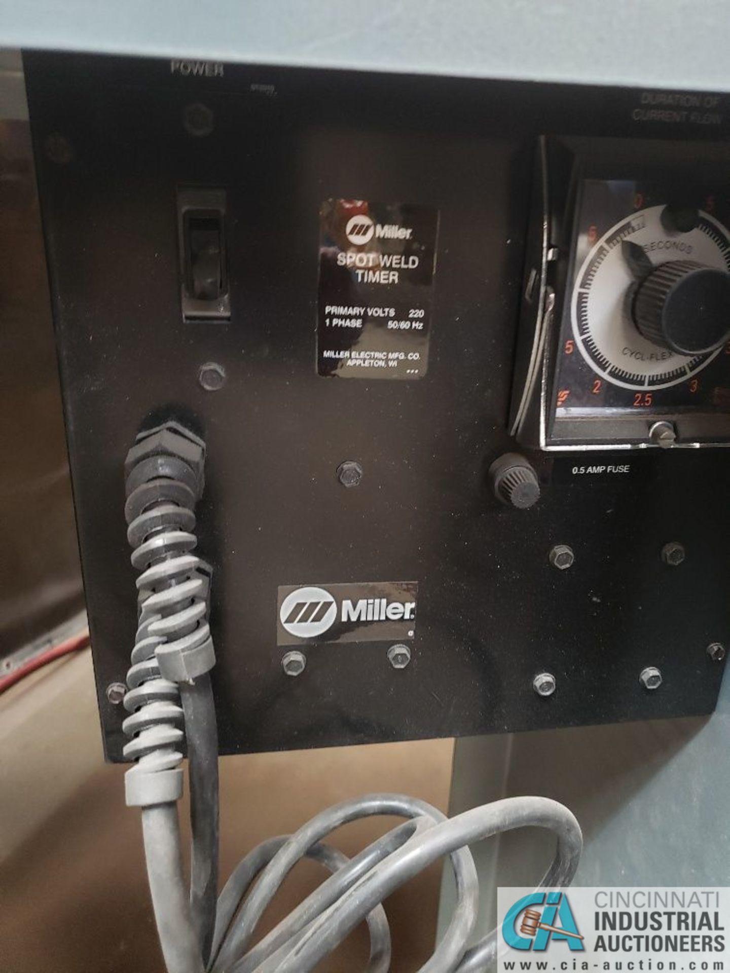 (LOT) (3) MILLER AIR COOLED SPOT WELDERS WITH (2) MILLER SPOT WELD TIMERS MODEL LMSW-52 - Image 8 of 8
