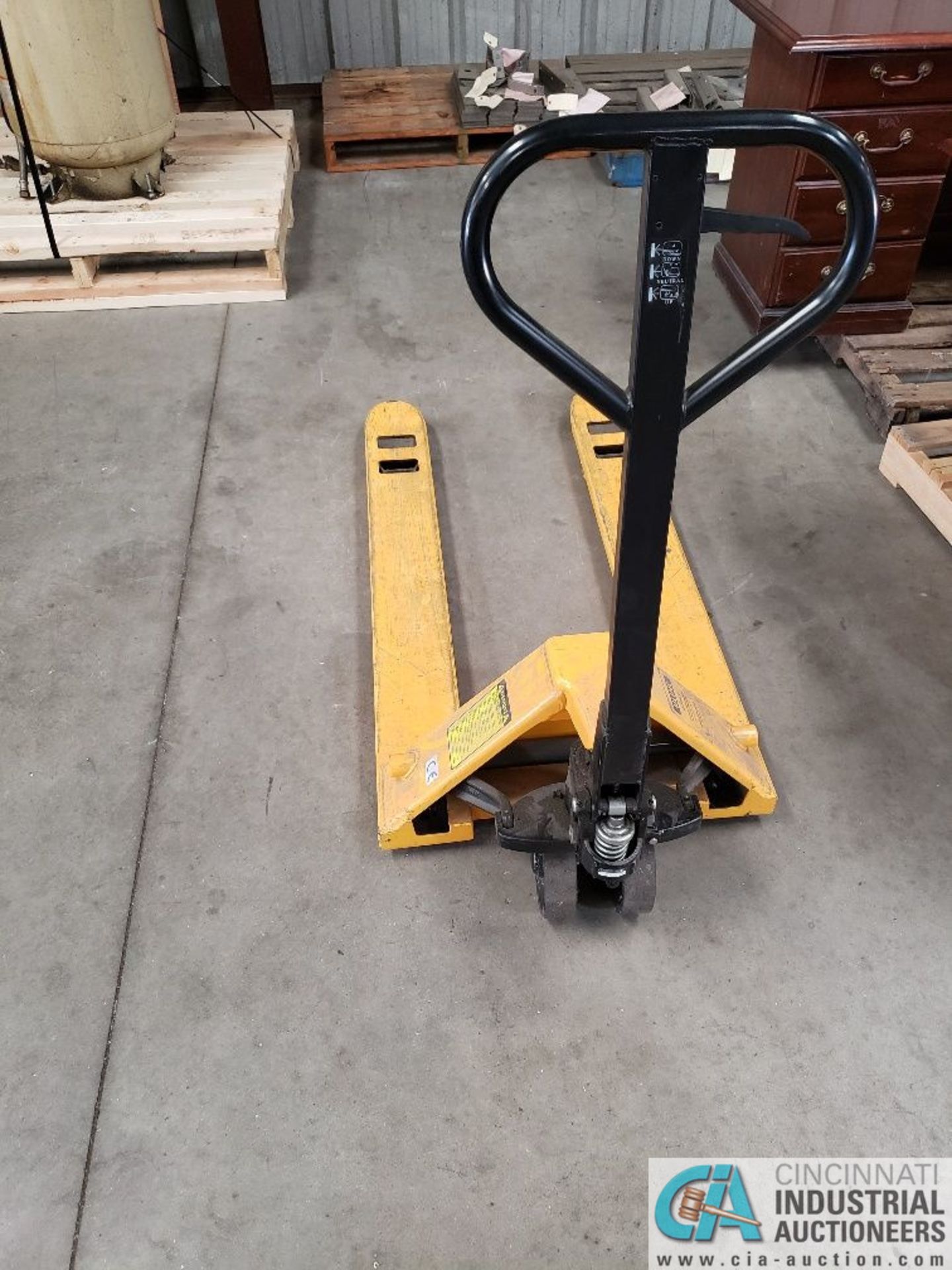 ULINE PALLET JACK MODEL H-1043, 48" X 27", 5,500 LB. CAPACITY **DELAYED REMOVAL - PICKUP 1-15-