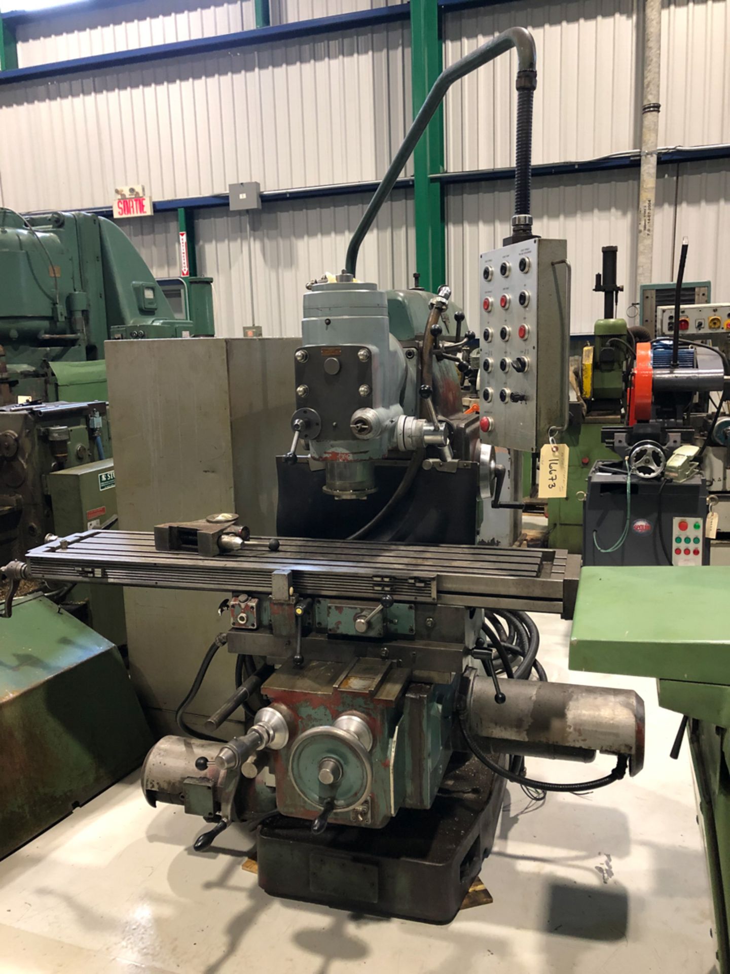 VARNAMO MILLING (VERT,HORZ) MOD. P-2A, 12" X 60", S/N: 908 - Image 3 of 11