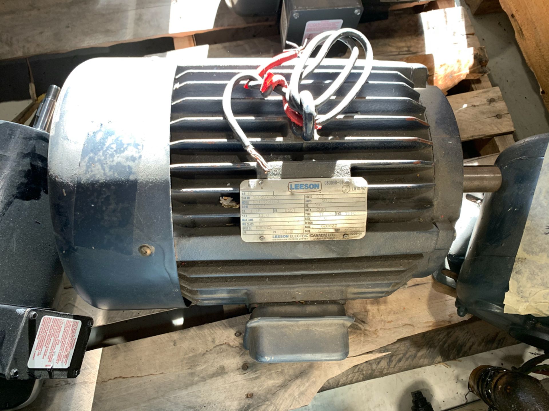 LEESON 10 HP MOTOR, 575 VOLTS