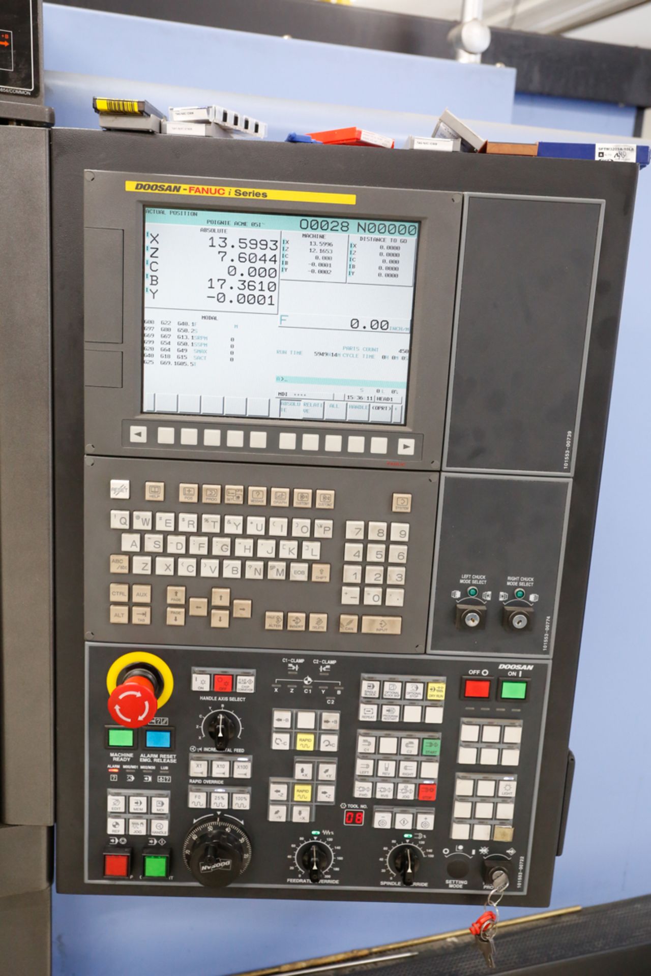 (2014) DOOSAN CNC TURNING CENTER MOD. LYNX 220LSYA, 6" & 5" CHUCK, Y-AXIS, 24 ATC, C/W (6) LIVE - Image 16 of 22