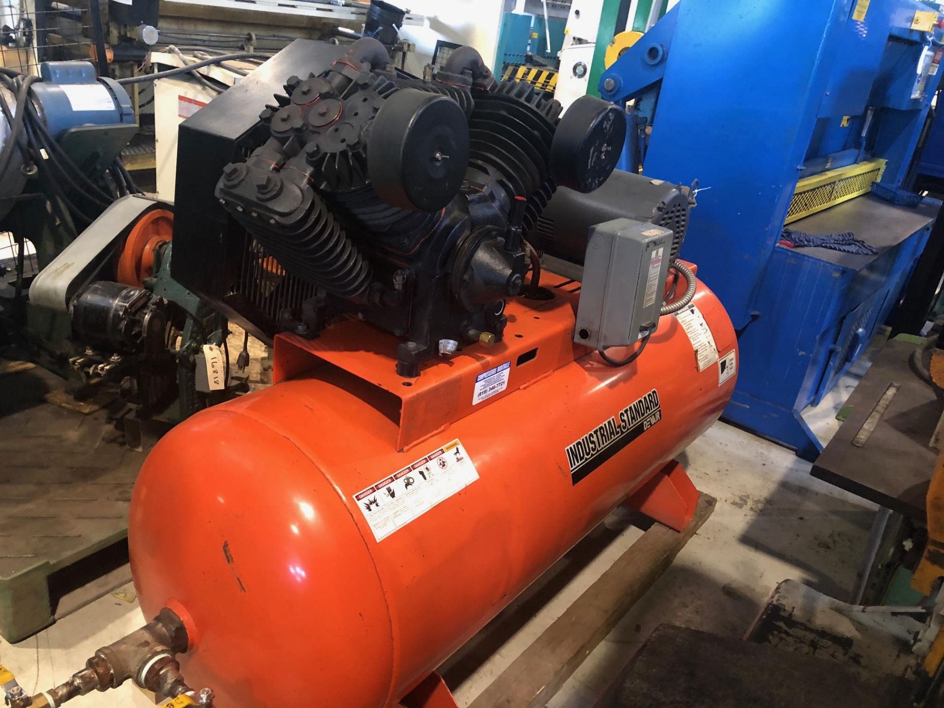 IND. STANDARD DEVAIR COMPRESSOR, 10HP - Image 2 of 2