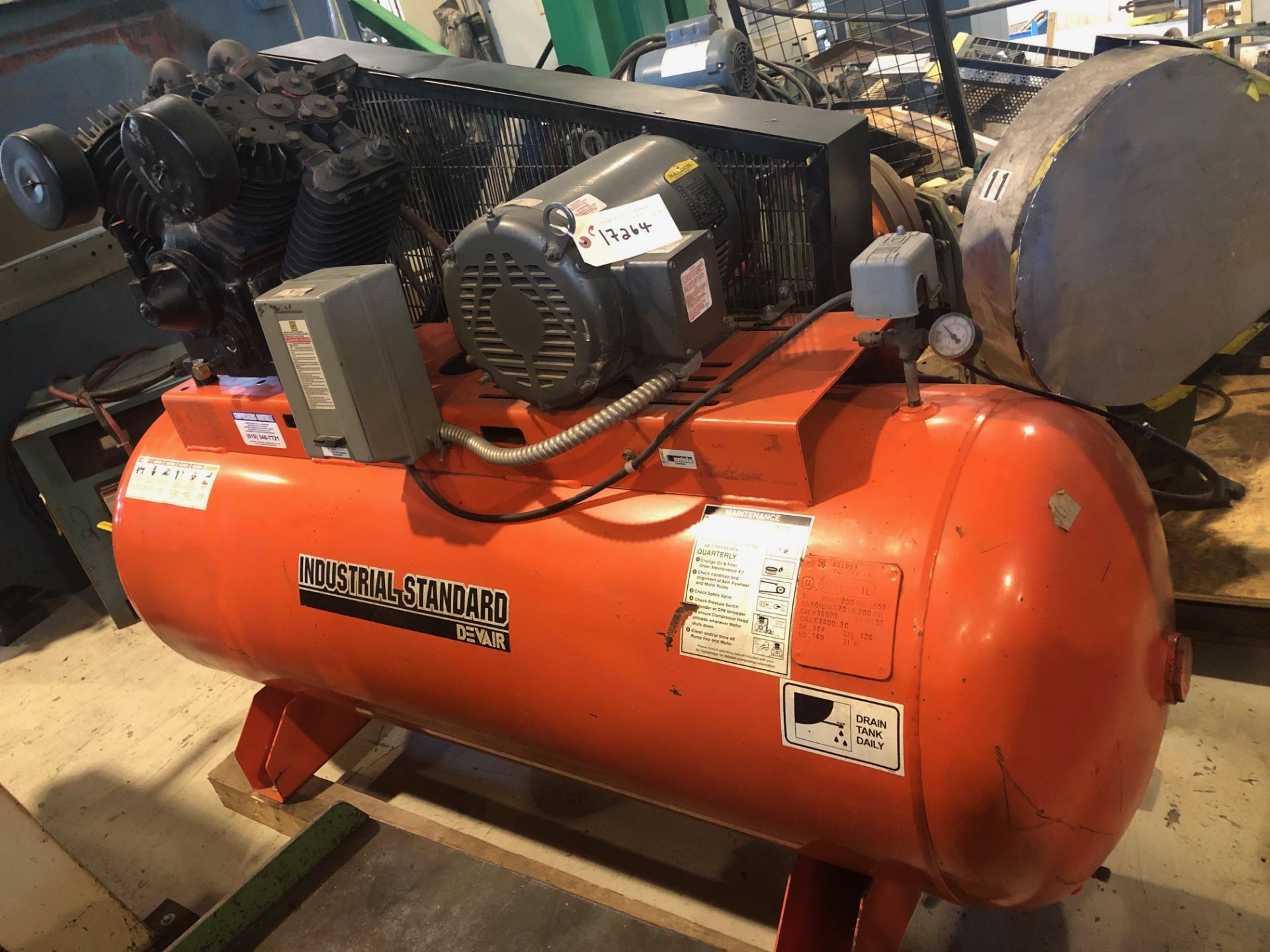 IND. STANDARD DEVAIR COMPRESSOR, 10HP